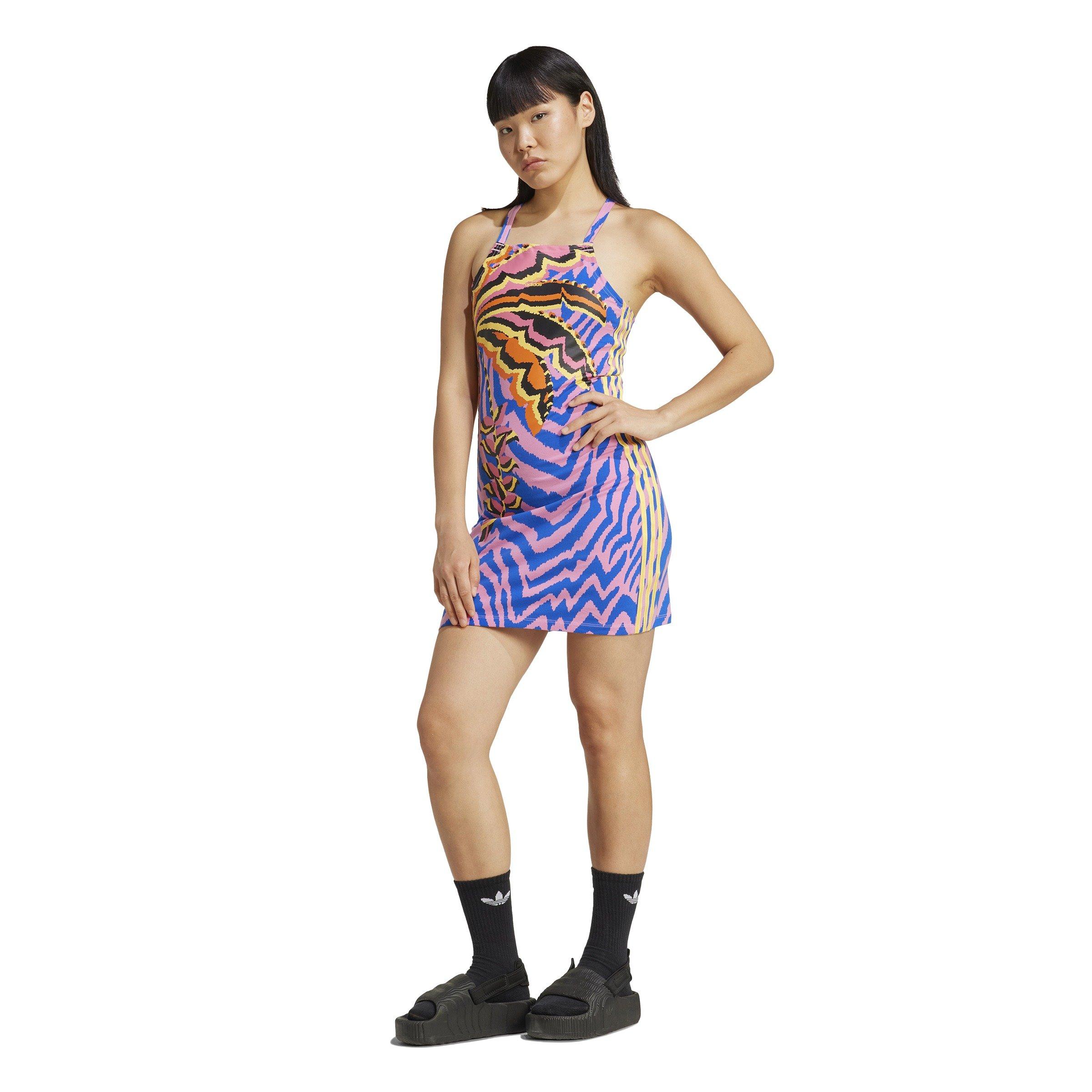 adidas Originals Women's x FARM Rio 3-Stripes Mini Dress