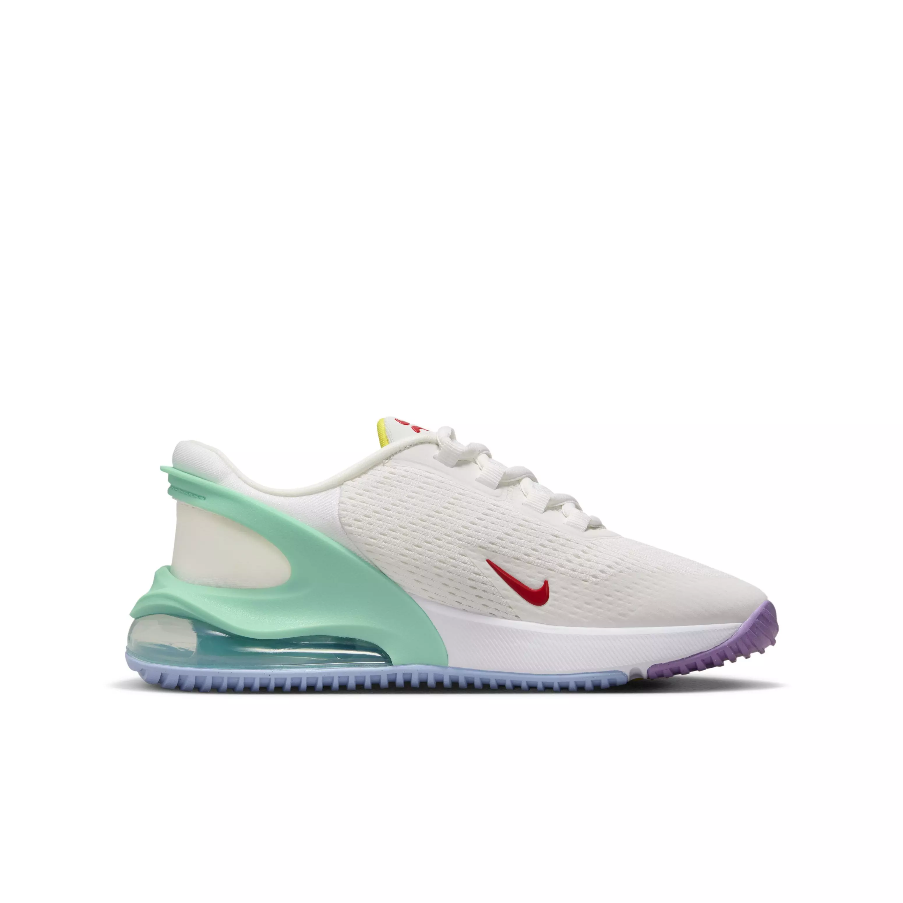 Nike Air Max 270 GO "Summit White/Obsidian/Emerald Rise" Grade School Boys' Shoe - WHITE/OBSIDIAN/EMERALD