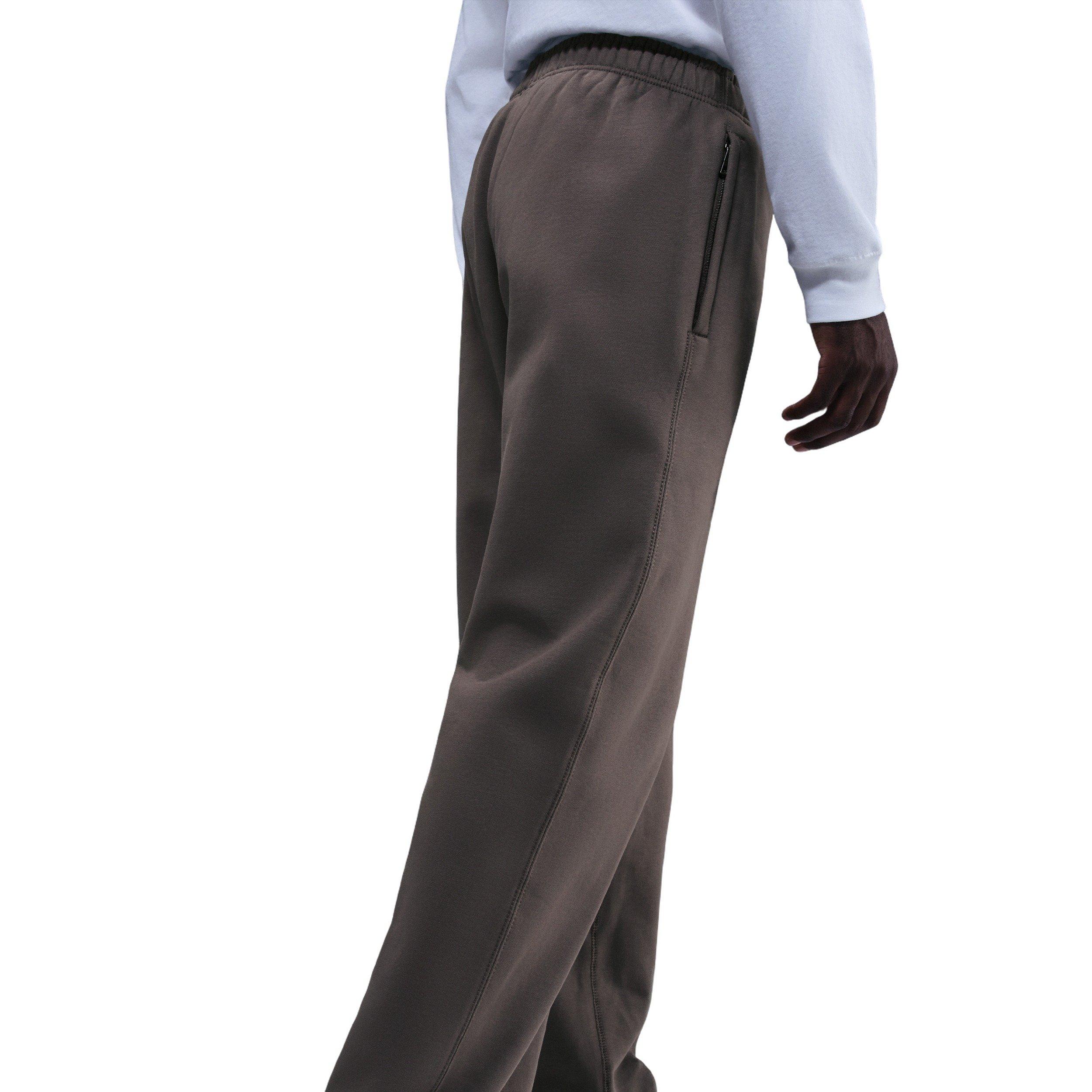 Nike Men's Solo Swoosh Fleece Open-Hem Pants - Grey - GREY Thumbnail View 2