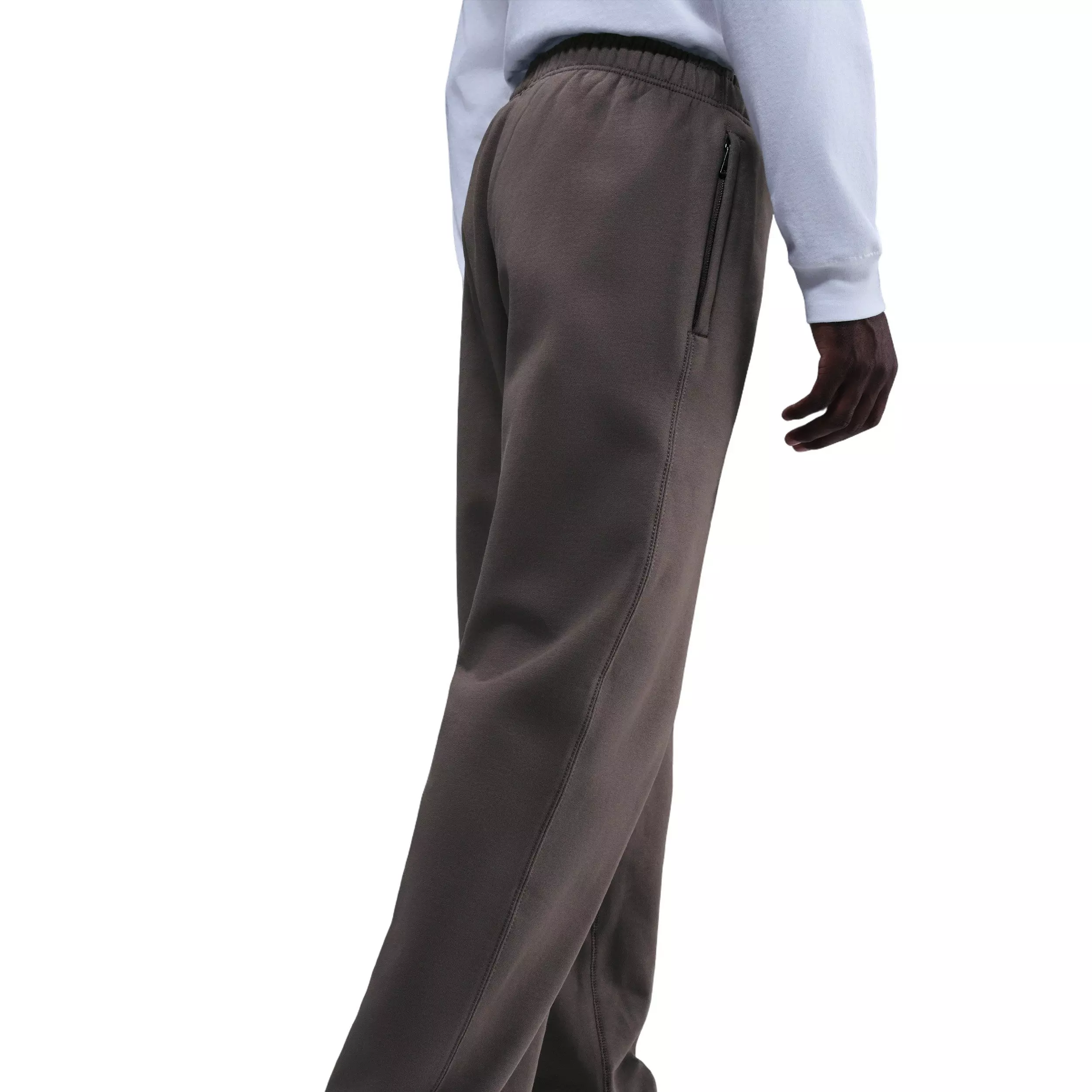 Nike Men's Solo Swoosh Fleece Open-Hem Pants - Grey - GREY