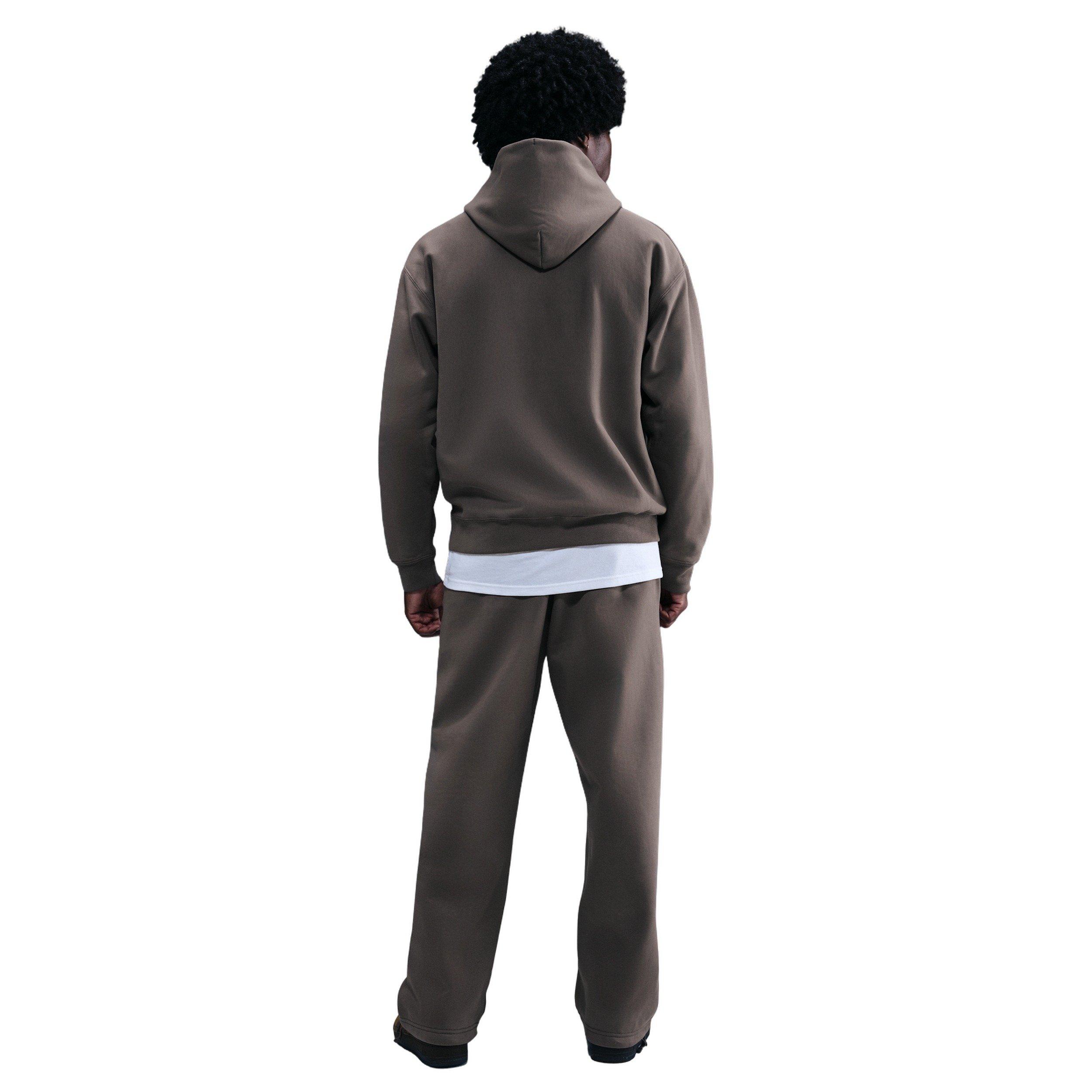 Nike Men's Solo Swoosh Fleece Open-Hem Pants - Grey - GREY Thumbnail View 6