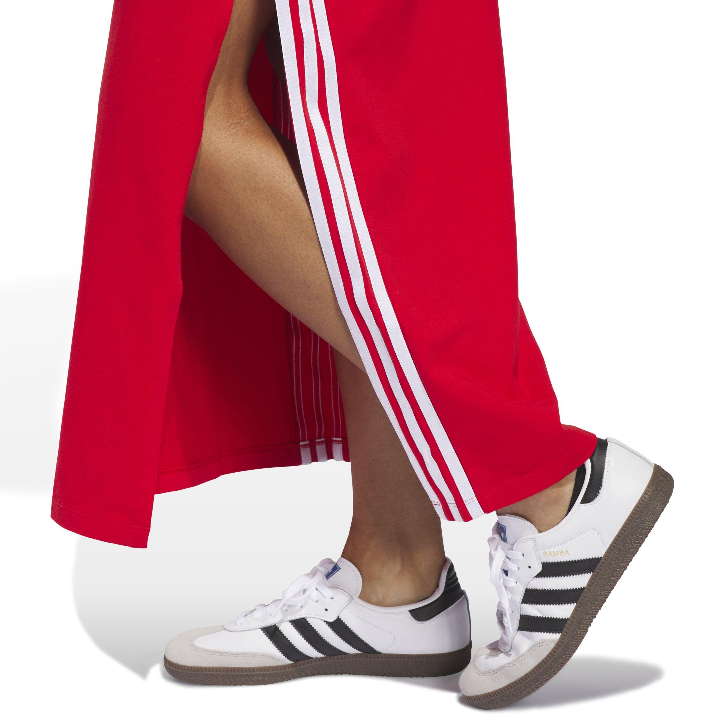 【Adidas】◆アディカラー 3S ピンストライプ ドレス◆Red◆ adidas Originals Women's Adicolor 3-Stripes Maxi Dress -Red