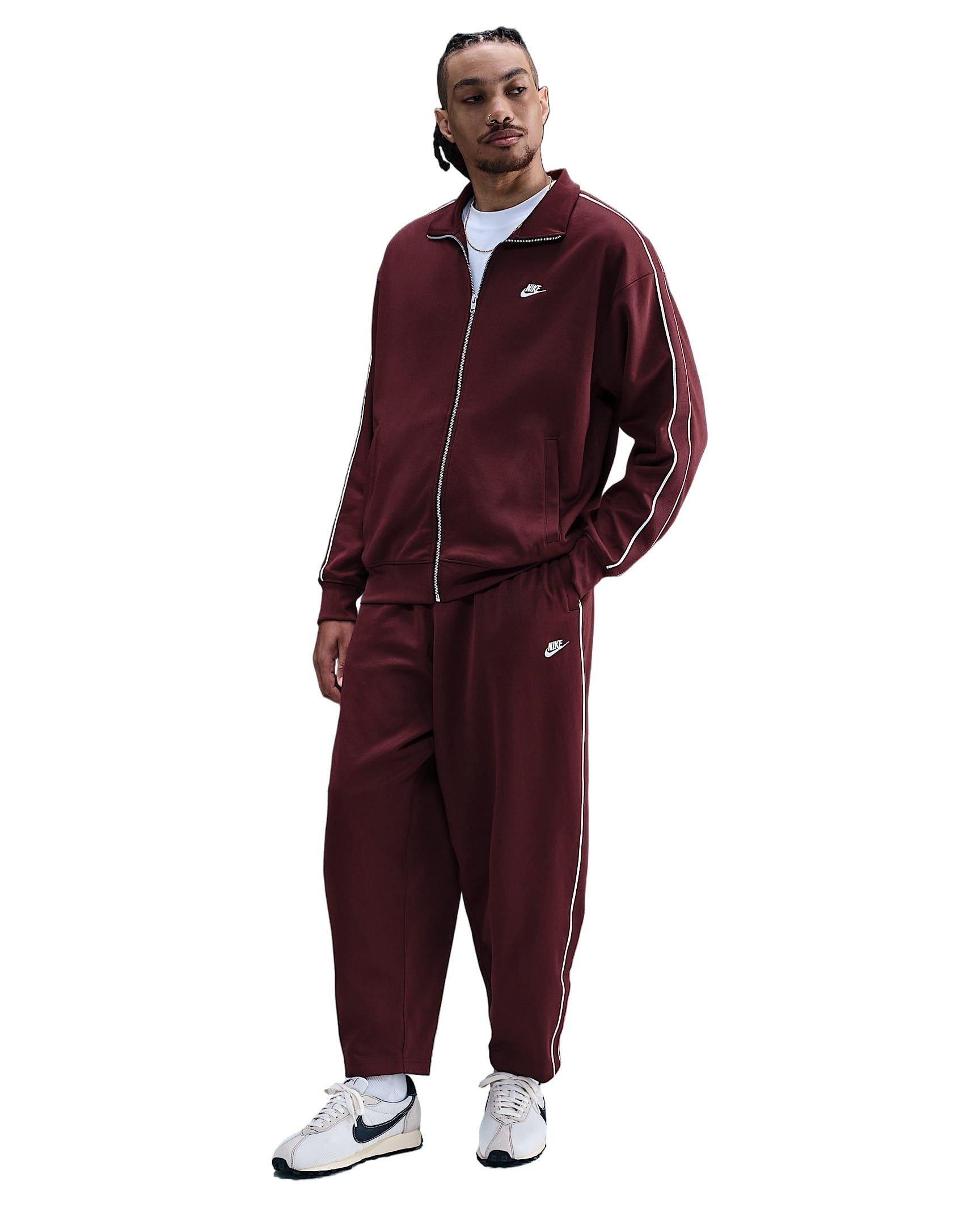 Nike Men's Sportswear Club Oversized Knit Sweatpants - Red - RED Thumbnail View 1