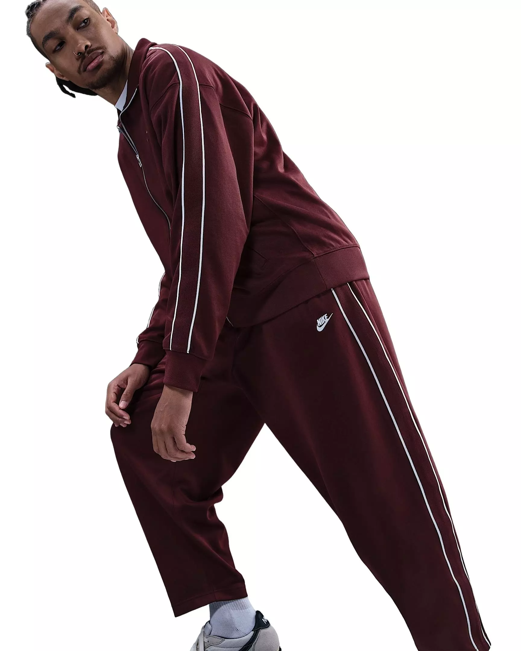 Nike Men's Sportswear Club Oversized Knit Sweatpants - Red - RED