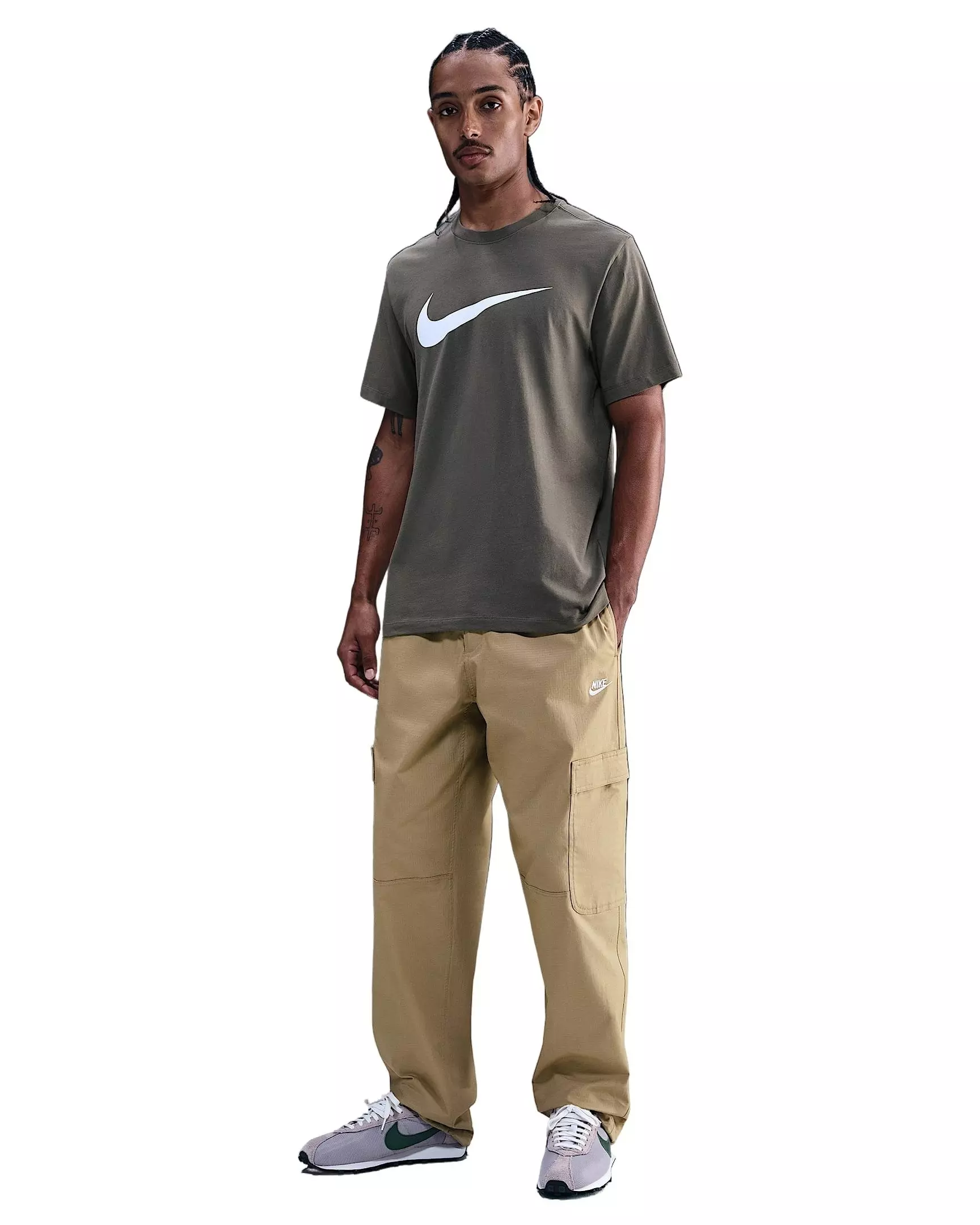 Nike Men's Sportswear Club Woven Cargo Pants - Brown - BROWN