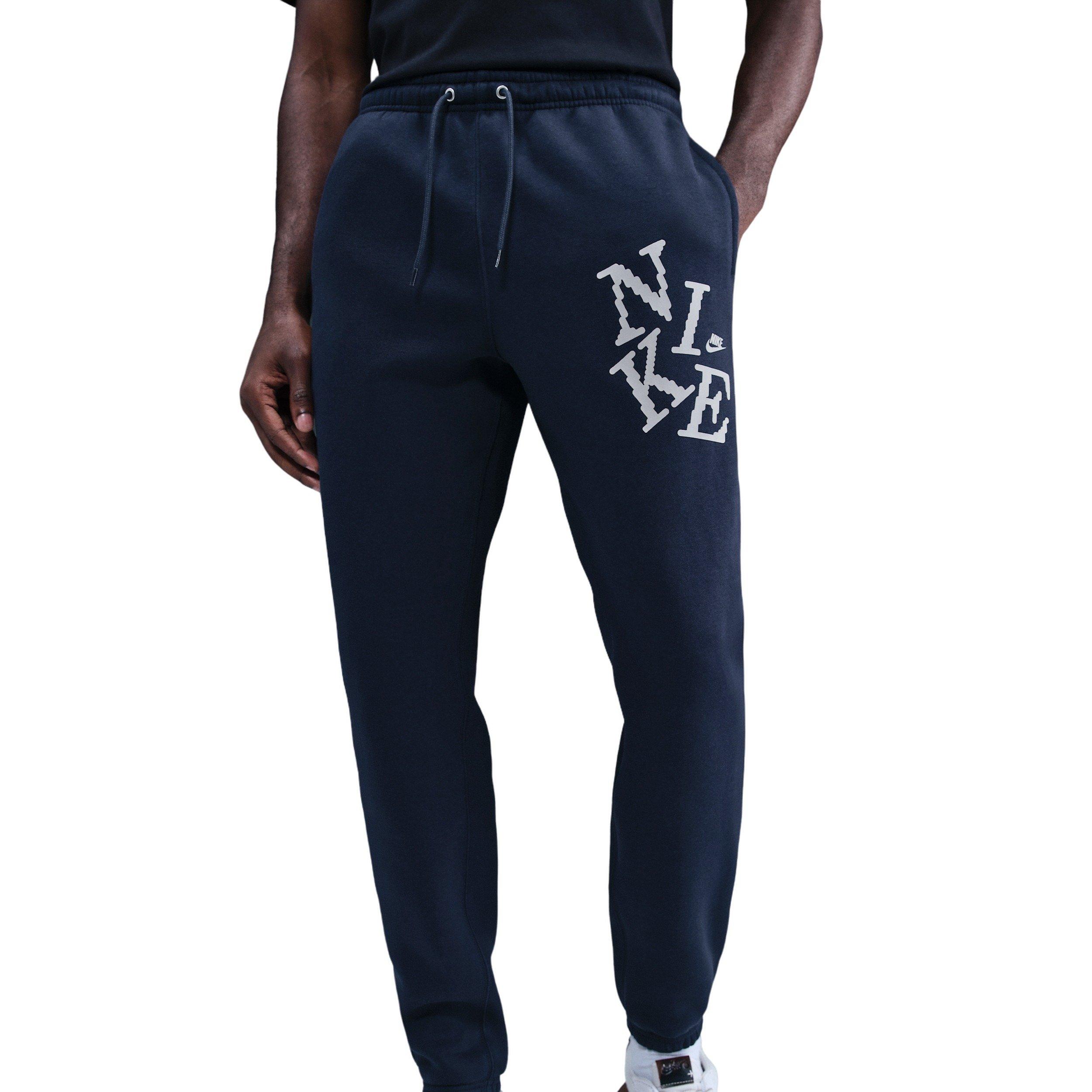 Nike Men's Sportswear Club Cuffed Fleece Joggers - BLUE Thumbnail View 1