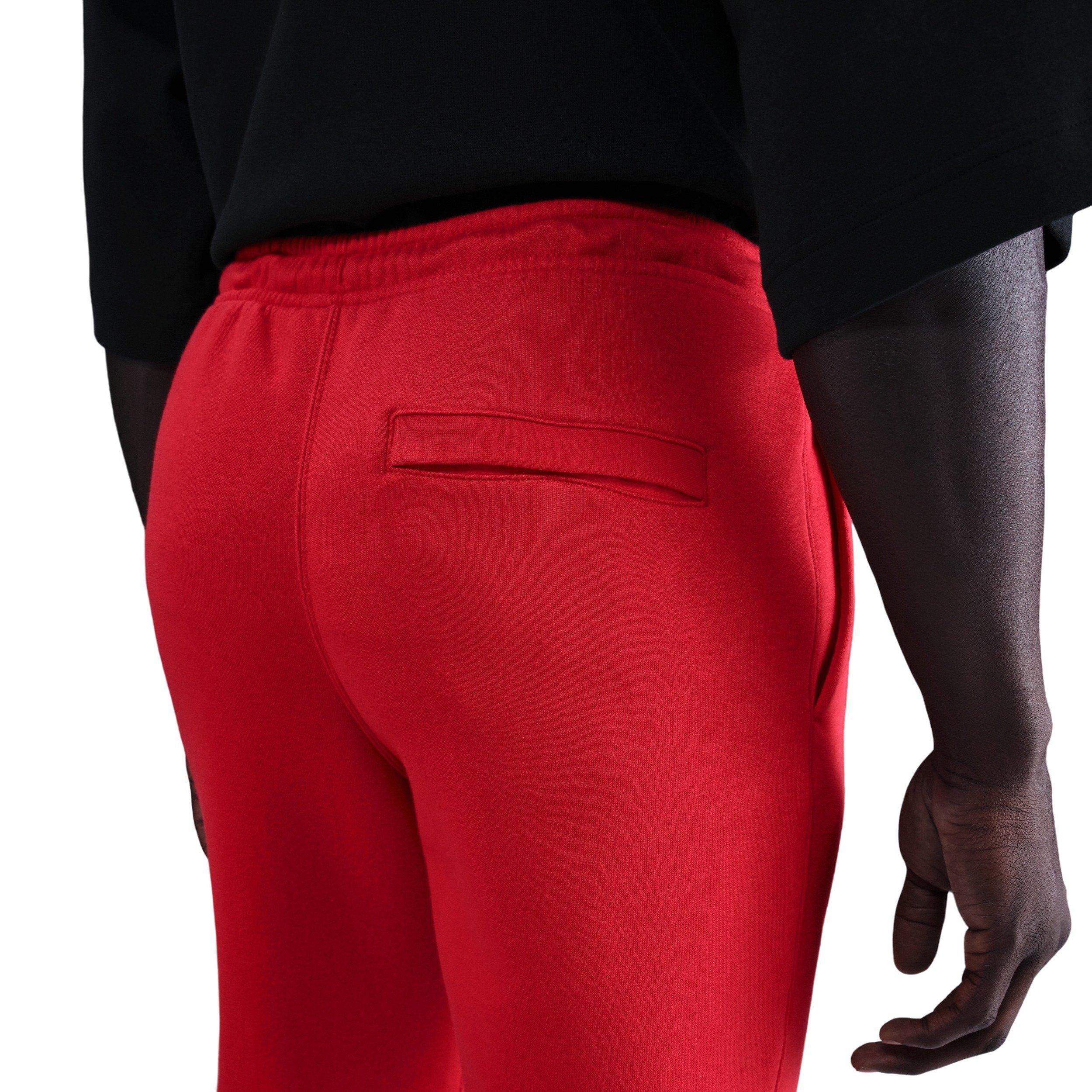 Nike Men's Sportswear Club Cuffed Fleece Joggers - RED Thumbnail View 2