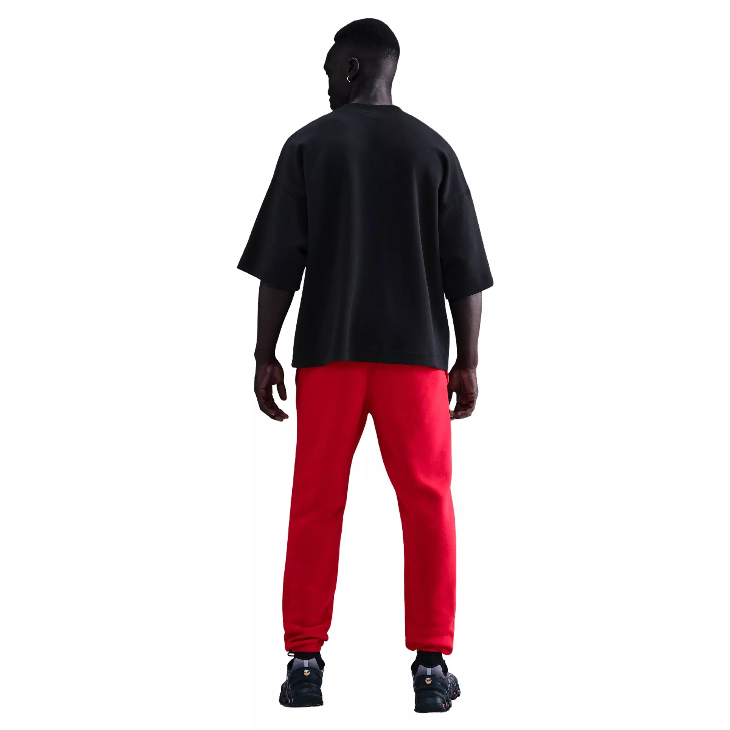 Nike Men's Sportswear Club Cuffed Fleece Joggers - RED