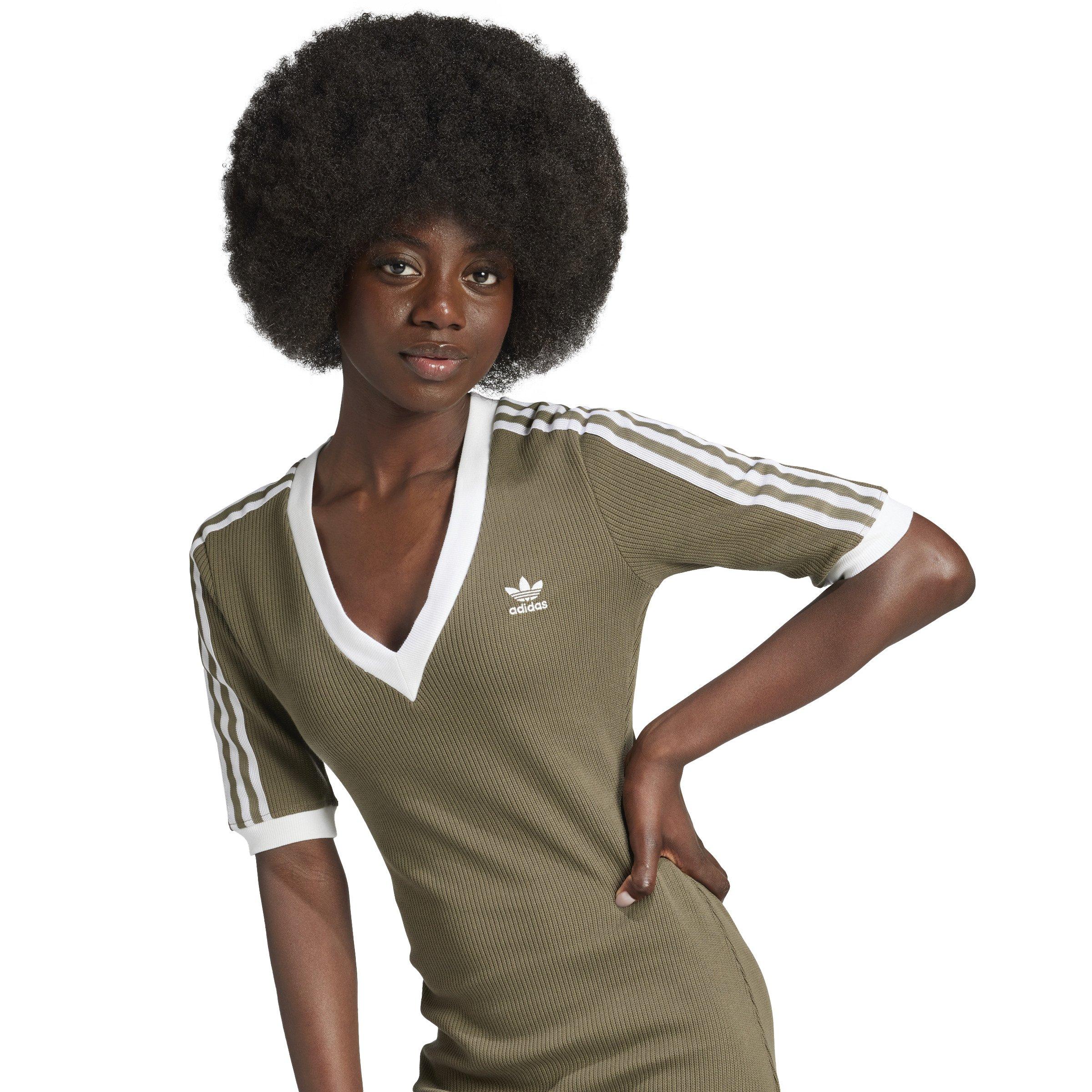 adidas Originals Women's Adicolor 3-Stripes Knit V-Neck