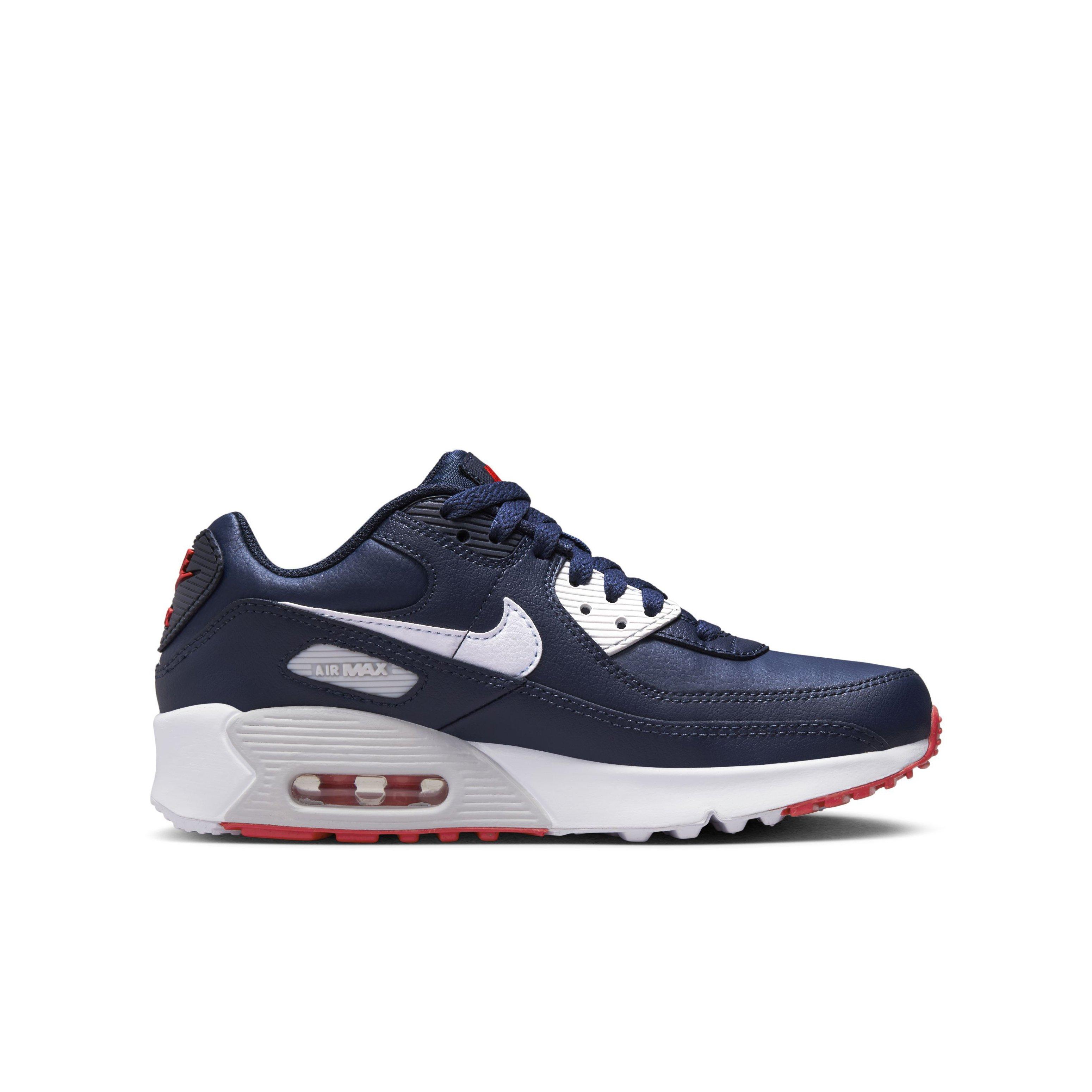 Nike Air Max 90 LTR "Obsidian/Midnight Navy/Track Red" Grade School Boys' Shoe - OBSIDIAN/NAVY/RED Thumbnail View 1