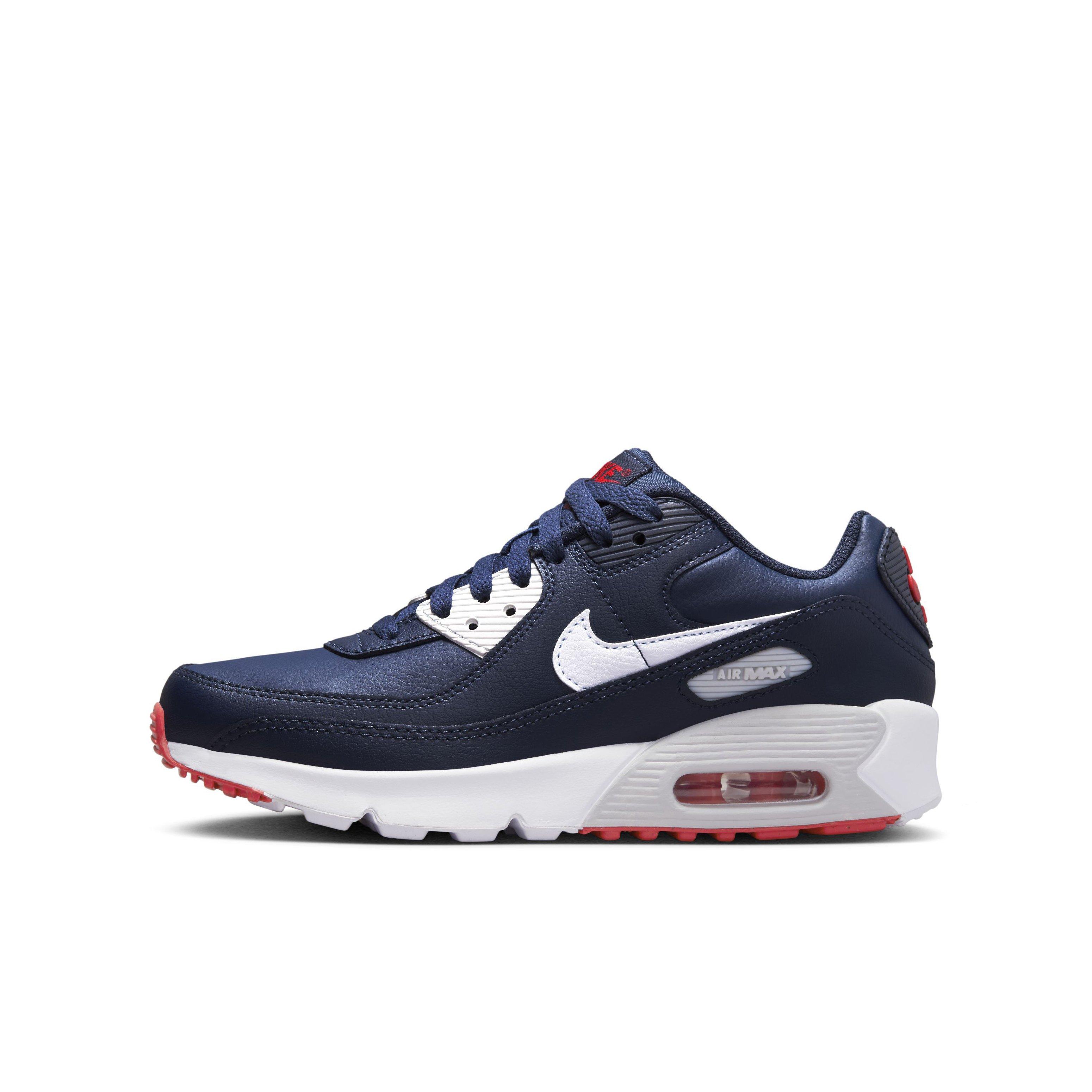 Nike Air Max 90 LTR "Obsidian/Midnight Navy/Track Red" Grade School Boys' Shoe - OBSIDIAN/NAVY/RED Thumbnail View 2