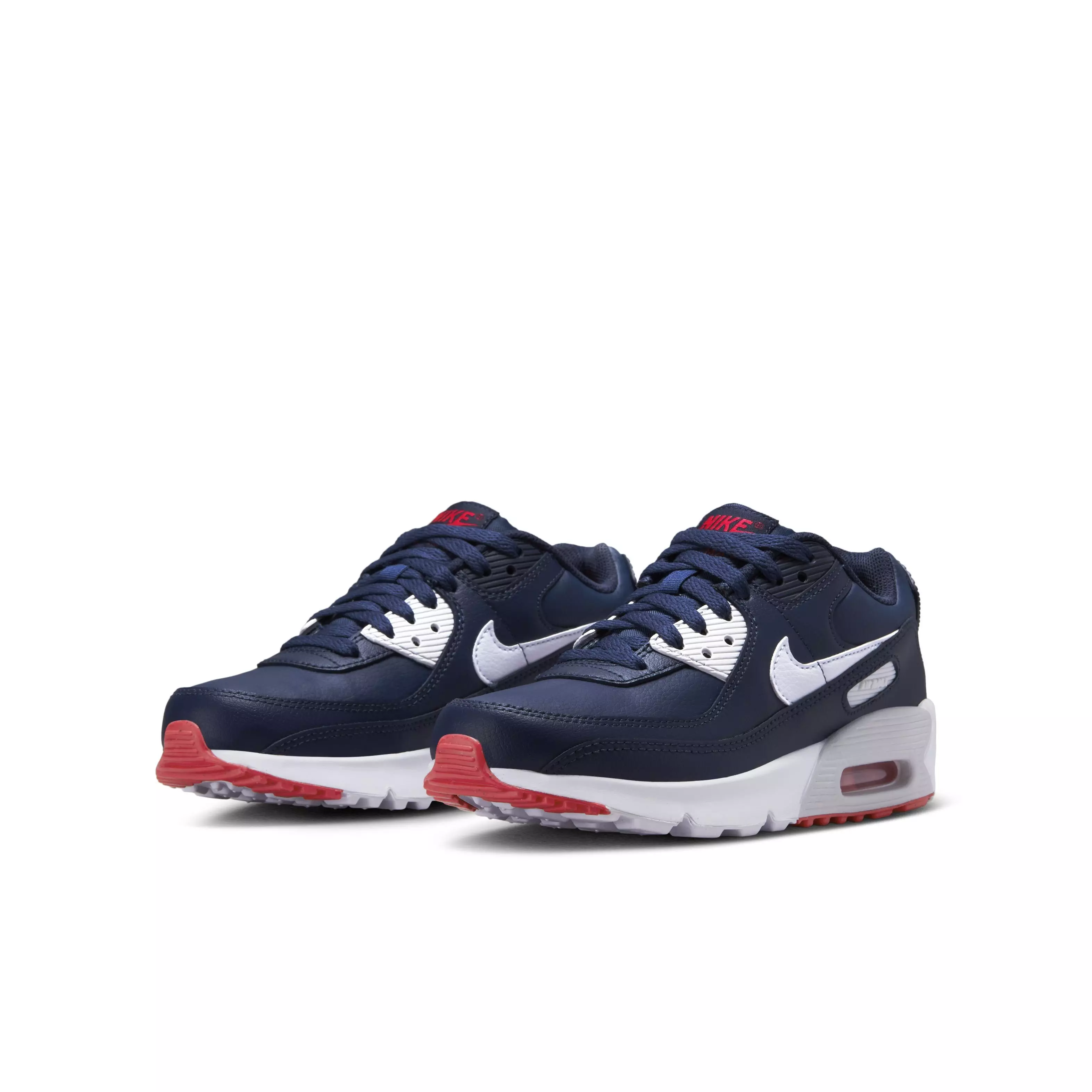 Nike Air Max 90 LTR "Obsidian/Midnight Navy/Track Red" Grade School Boys' Shoe - OBSIDIAN/NAVY/RED