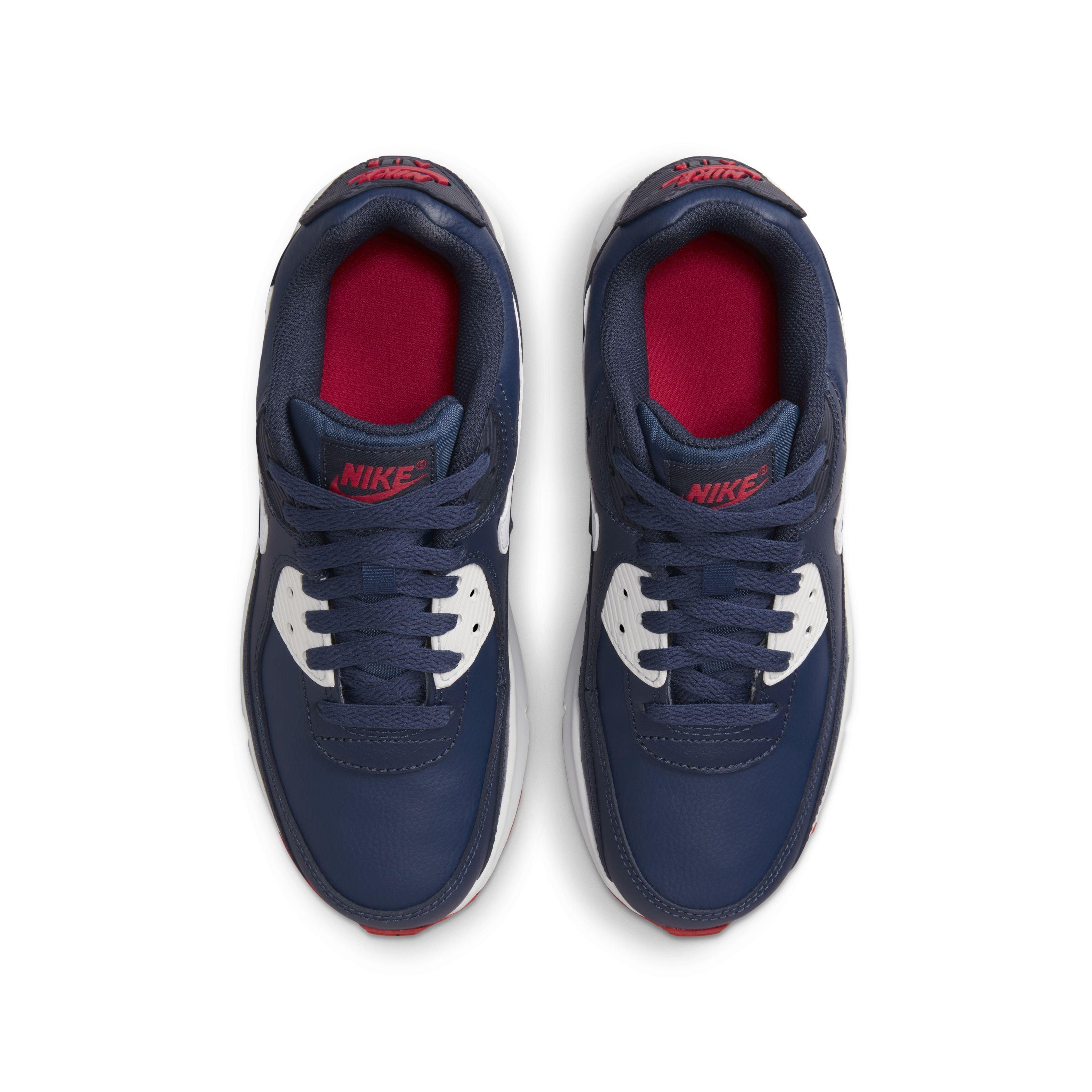 Nike Air Max 90 LTR "Obsidian/Midnight Navy/Track Red" Grade School Boys' Shoe - OBSIDIAN/NAVY/RED Thumbnail View 4