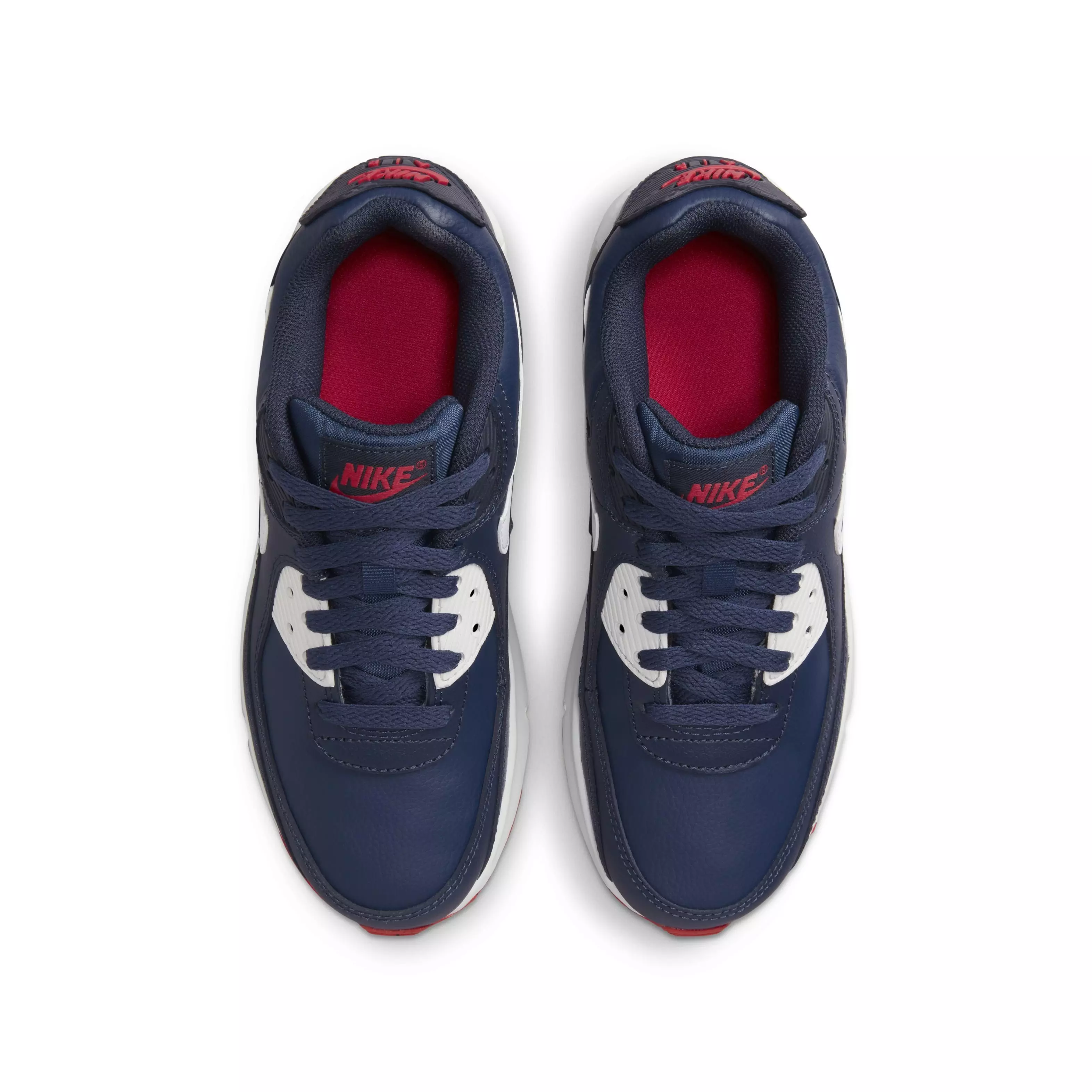 Nike Air Max 90 LTR "Obsidian/Midnight Navy/Track Red" Grade School Boys' Shoe - OBSIDIAN/NAVY/RED