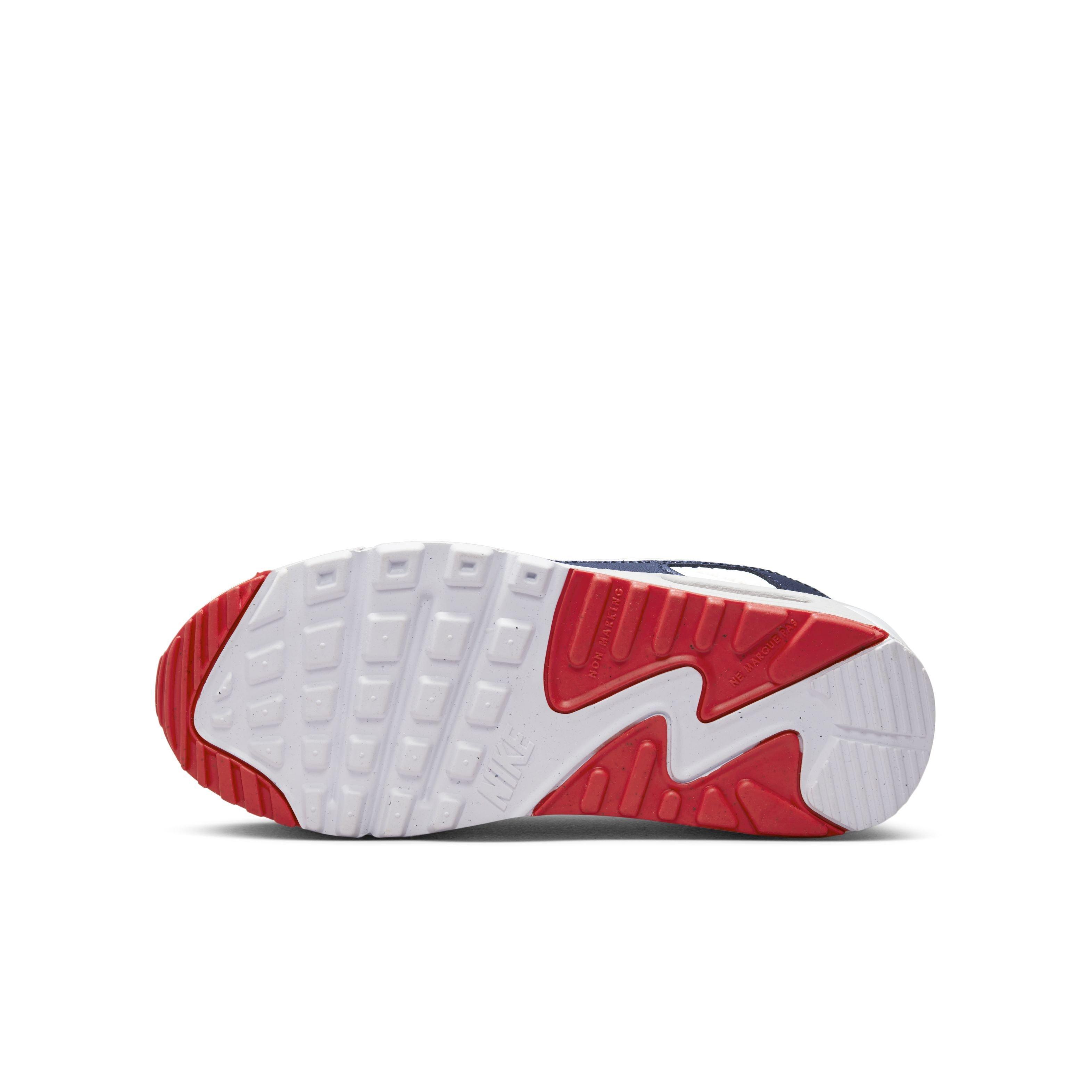 Nike Air Max 90 Red/White/Blue Grade School Boys' Shoe - Hibbett