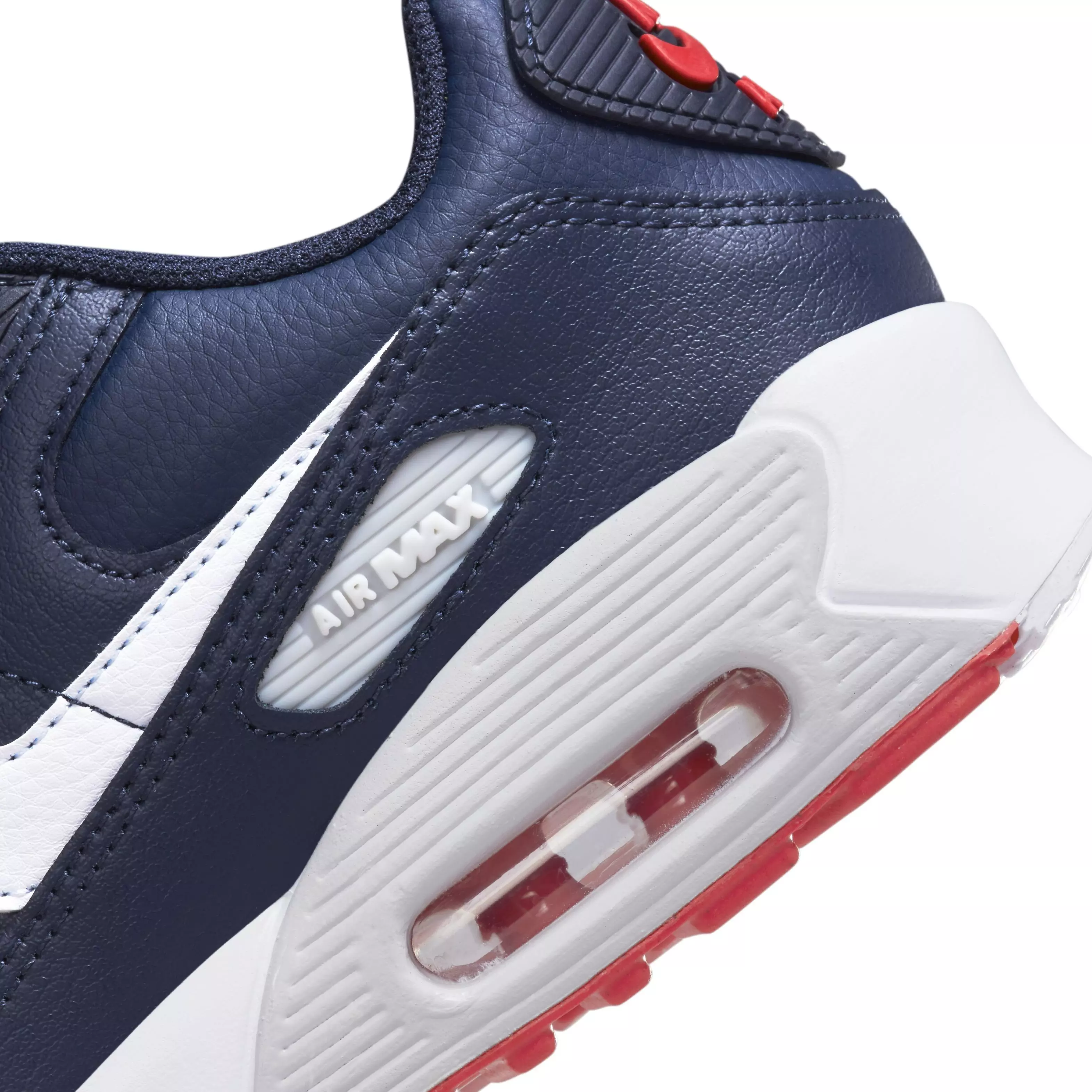 Nike Air Max 90 LTR "Obsidian/Midnight Navy/Track Red" Grade School Boys' Shoe - OBSIDIAN/NAVY/RED