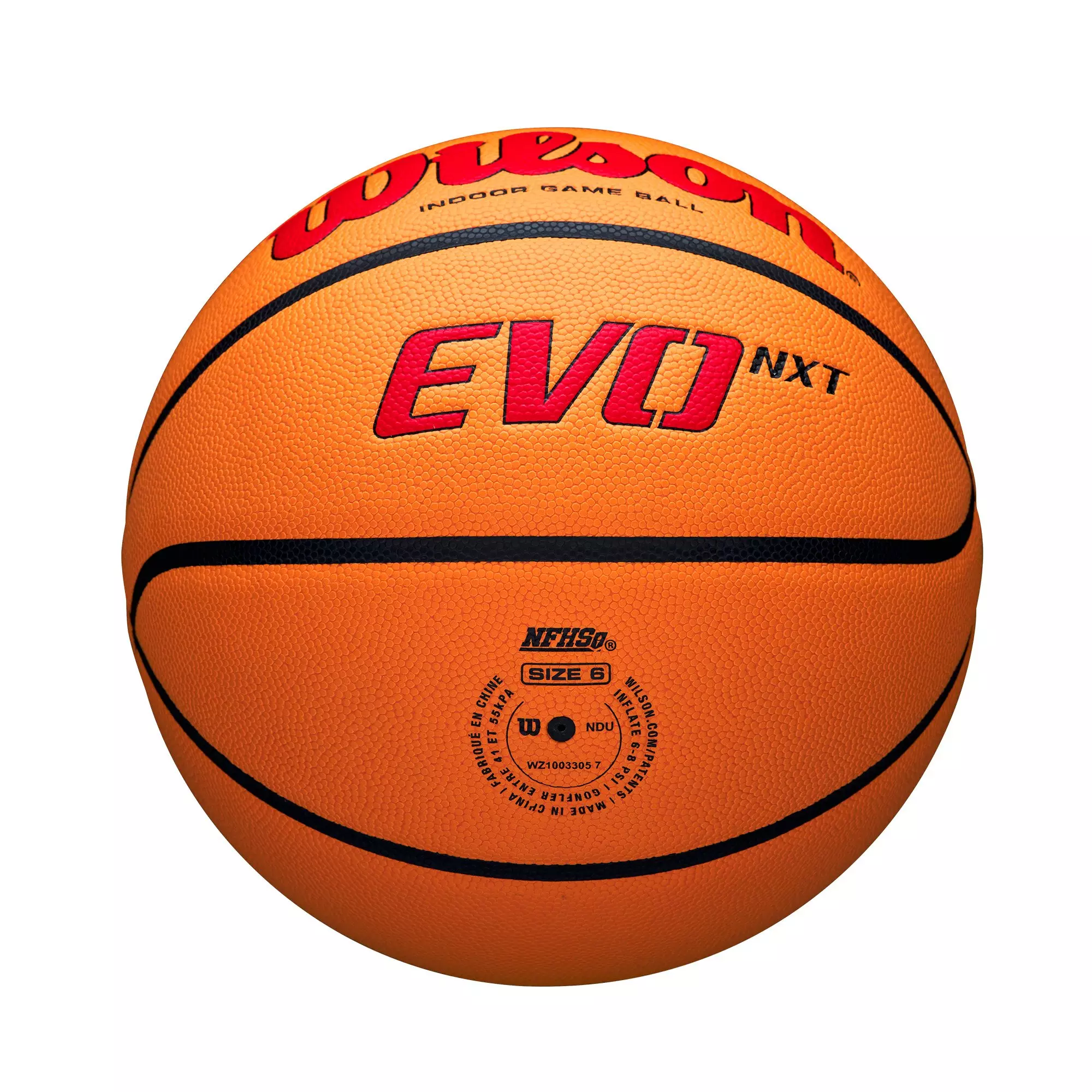 Wilson NCAA Evo NXT Game 6 Basketball-Scarlet - SCARLET