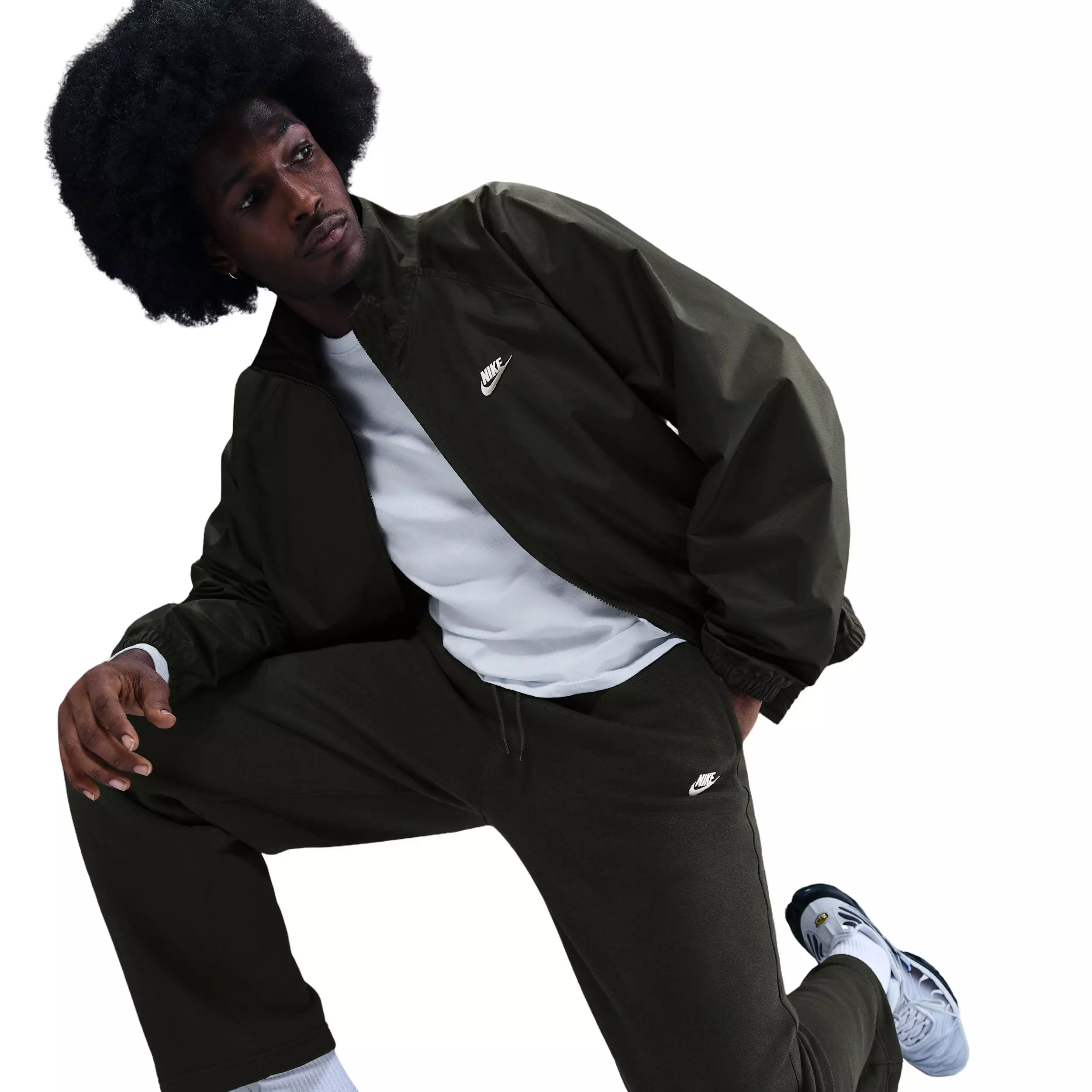 Nike Men's Sportswear Club Fleece Bungee Pants - GREEN