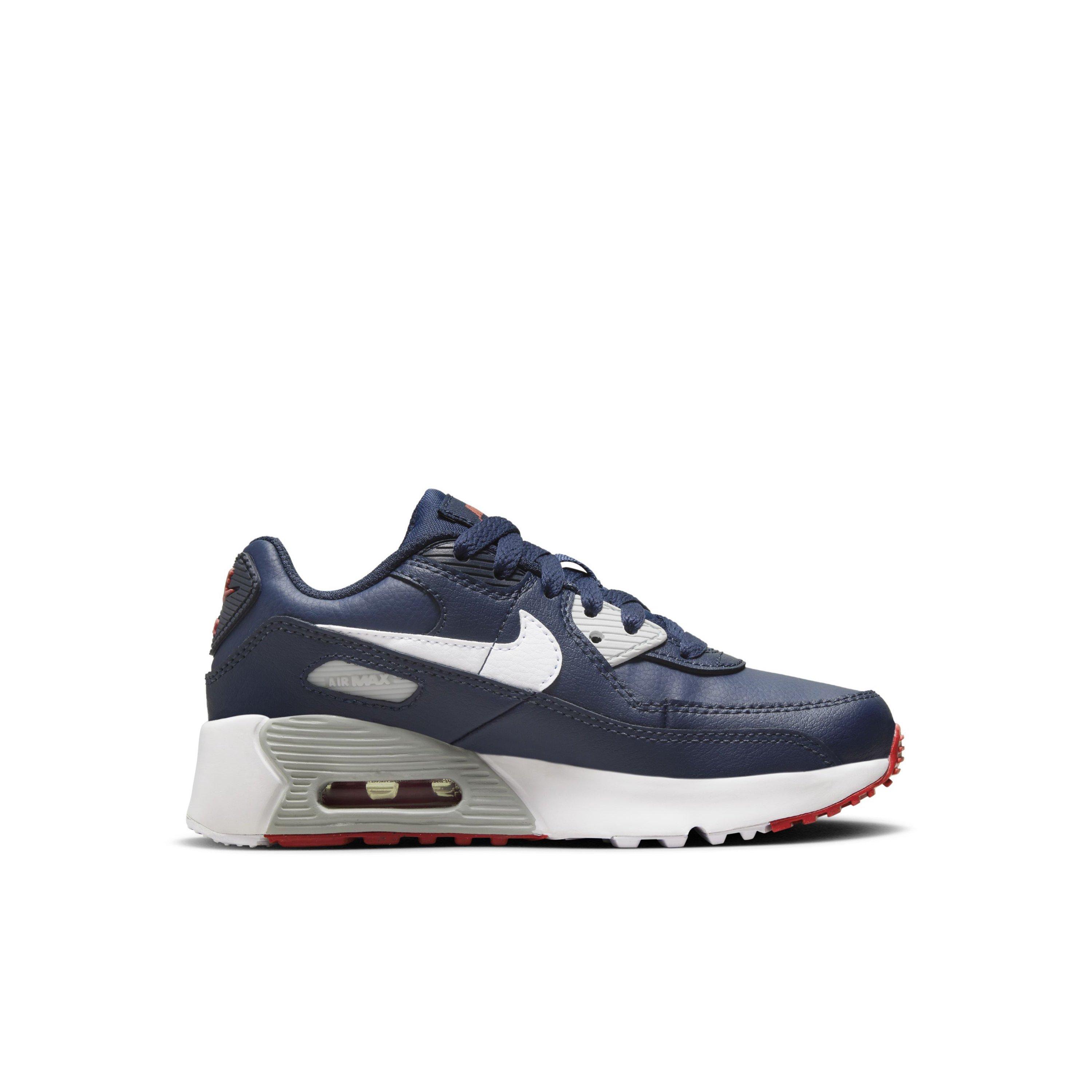 Air max 90 leather midnight navy 2025 preschool kids' shoe