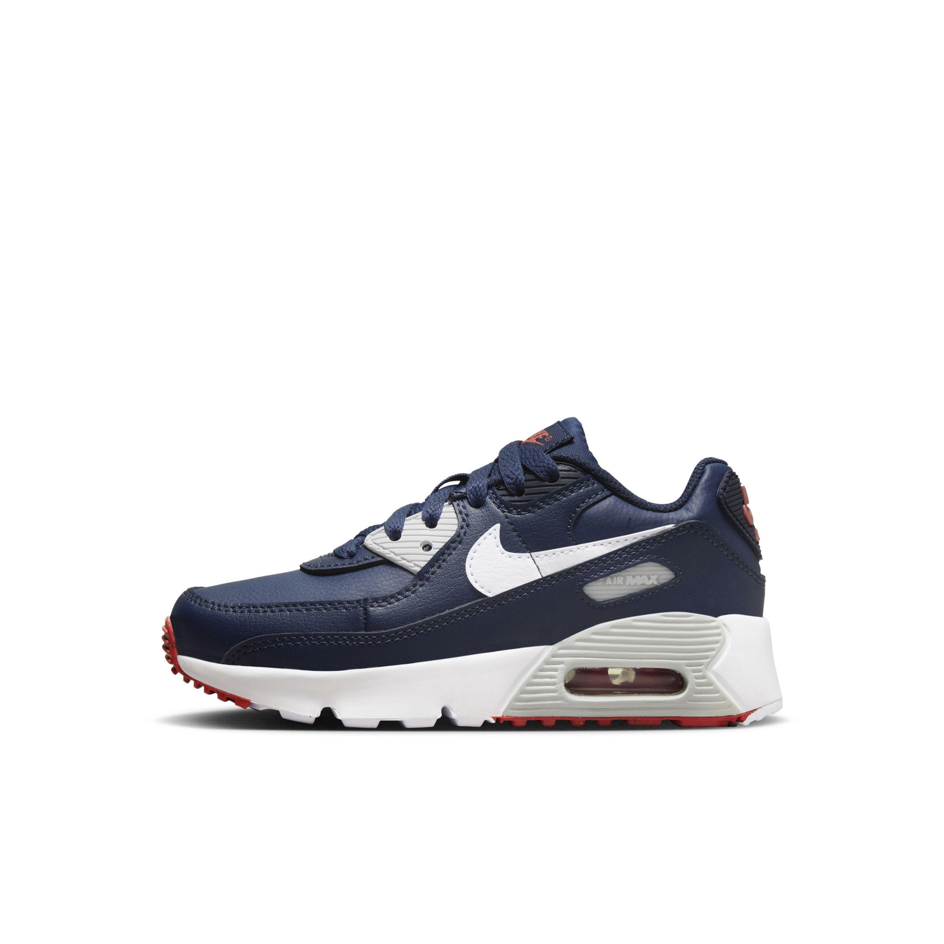 Air max 90 leather midnight navy 2025 preschool kids' shoe