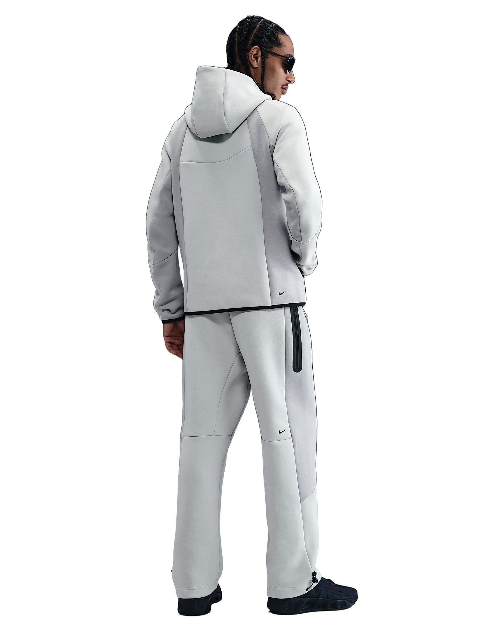 Nike Men's Tech Color-Block Open-Hem Fleece Pants - GREY Thumbnail View 2