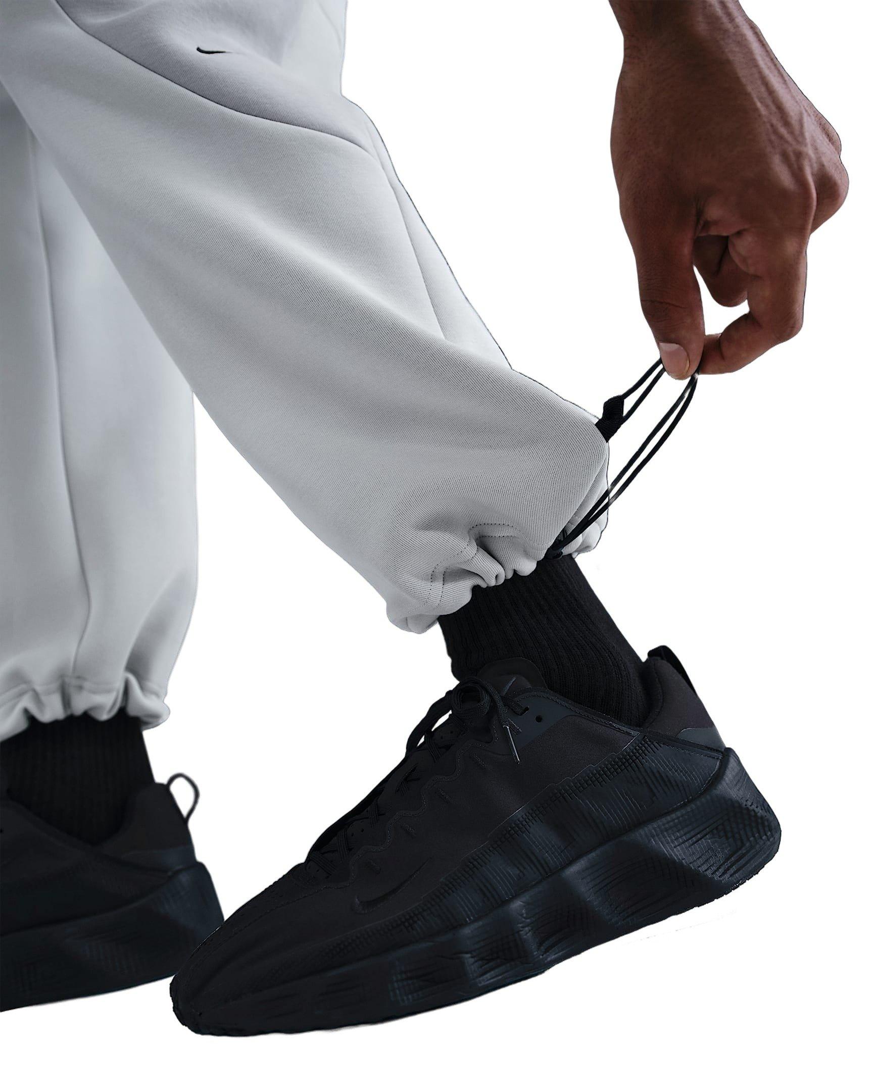 Nike Men's Tech Color-Block Open-Hem Fleece Pants - GREY Thumbnail View 6