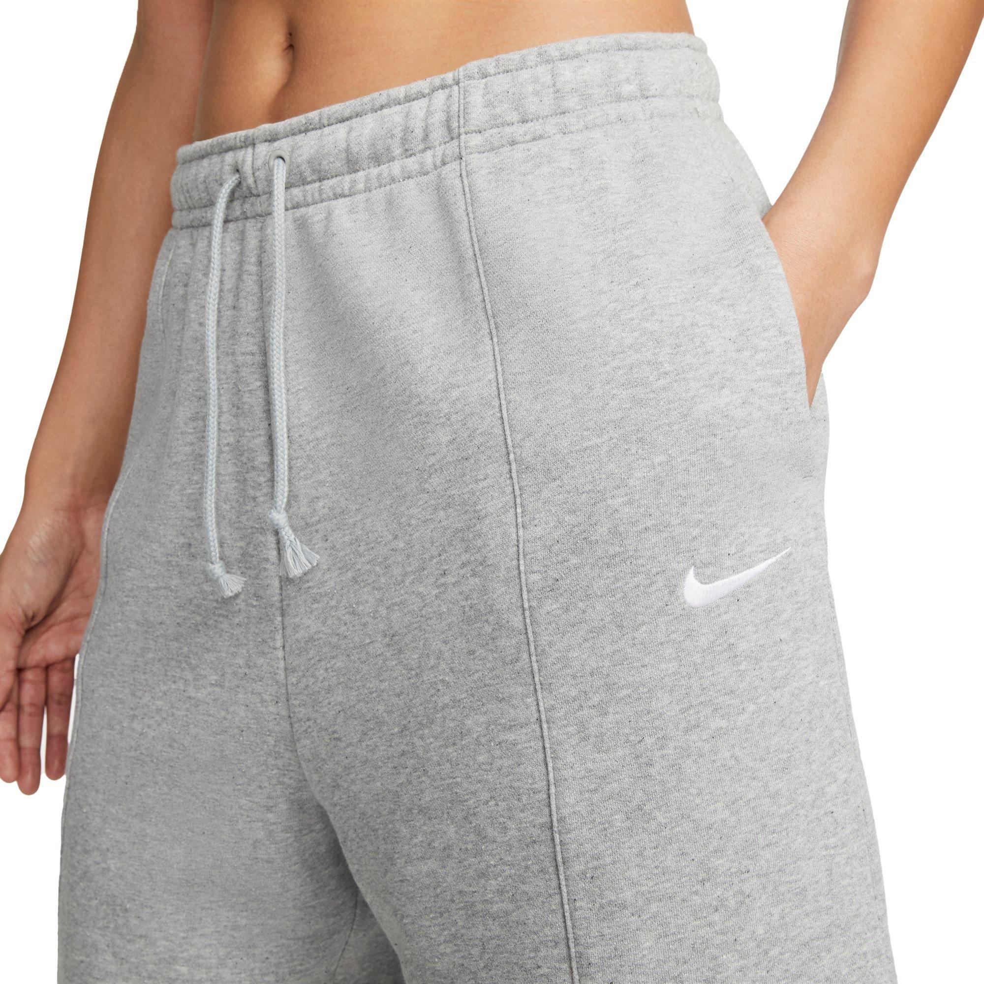 Nike Women's Sportswear Essential Collection Fleece High-Rise Shorts - GREY Thumbnail View 2