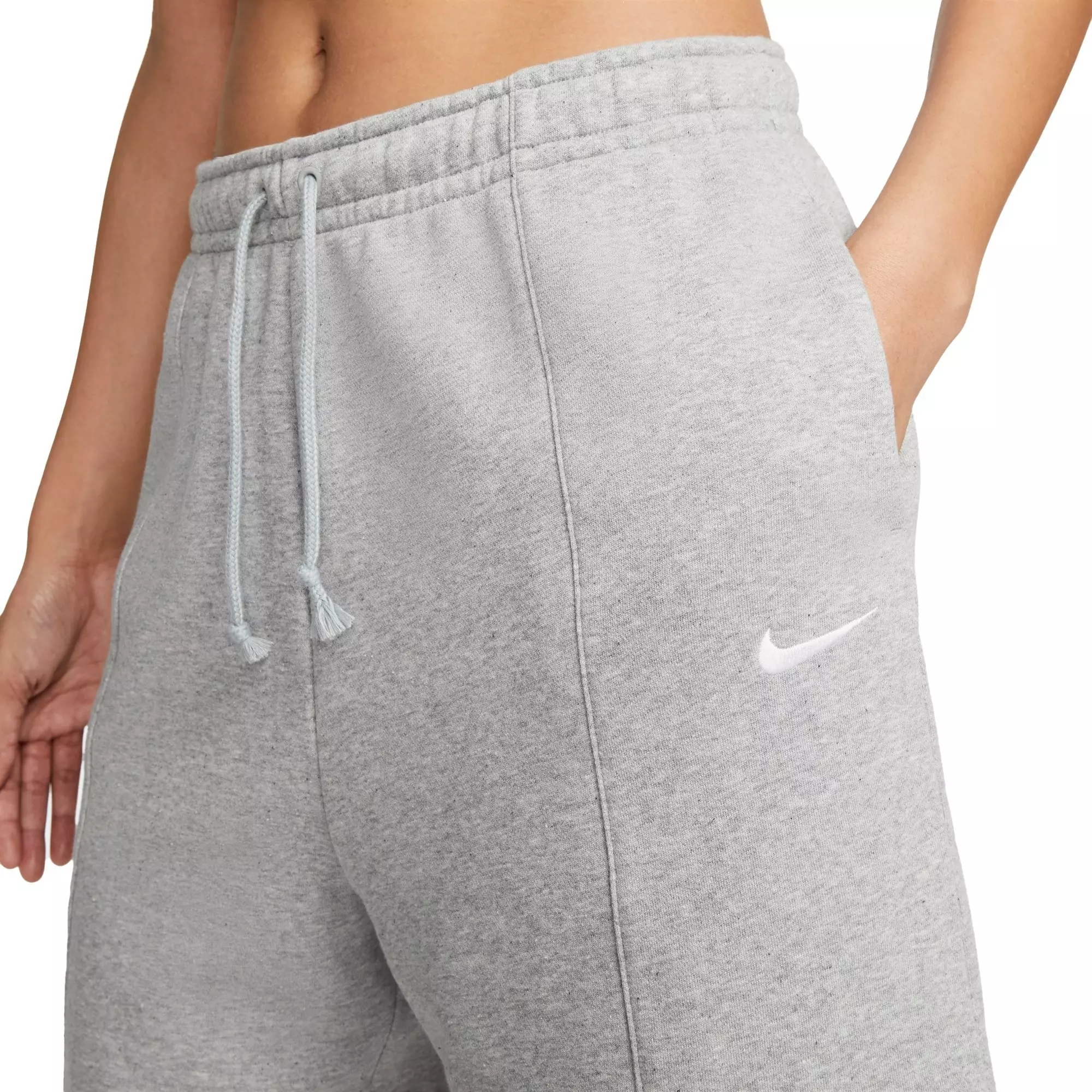 Nike Women's Sportswear Essential Collection Fleece High-Rise Shorts - GREY