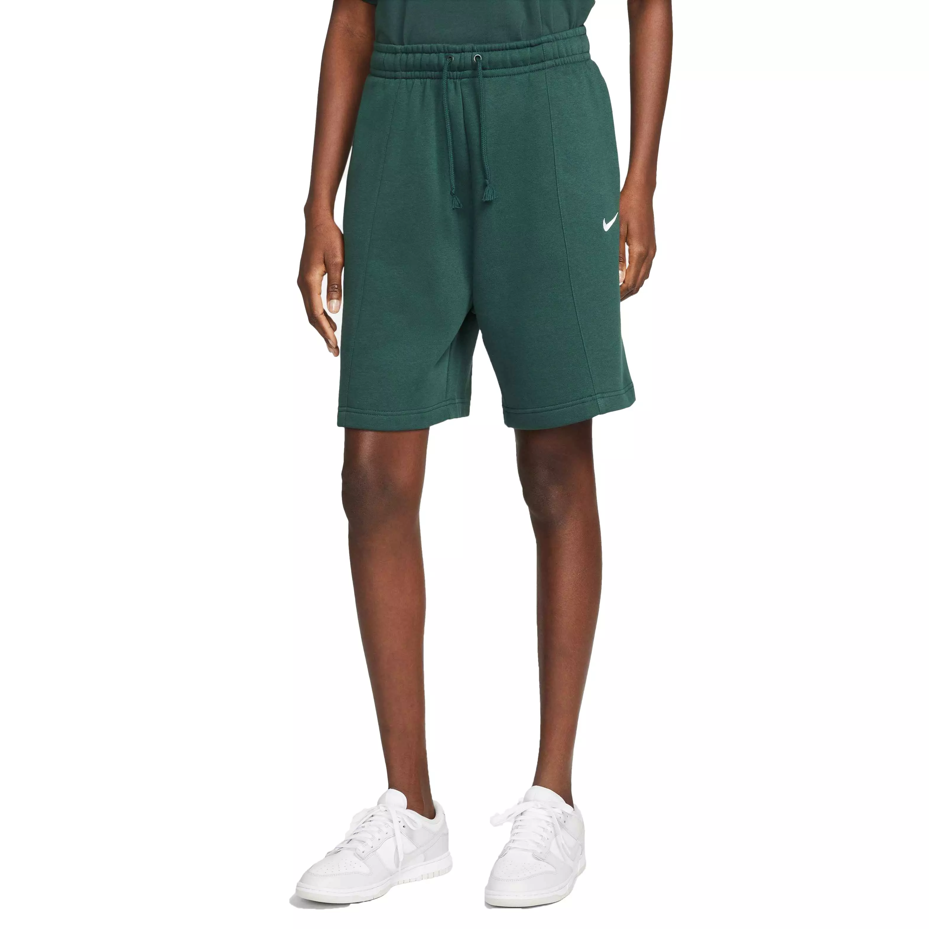 Nike Women's Sportswear Essential Collection Fleece High-Rise Shorts - GREEN