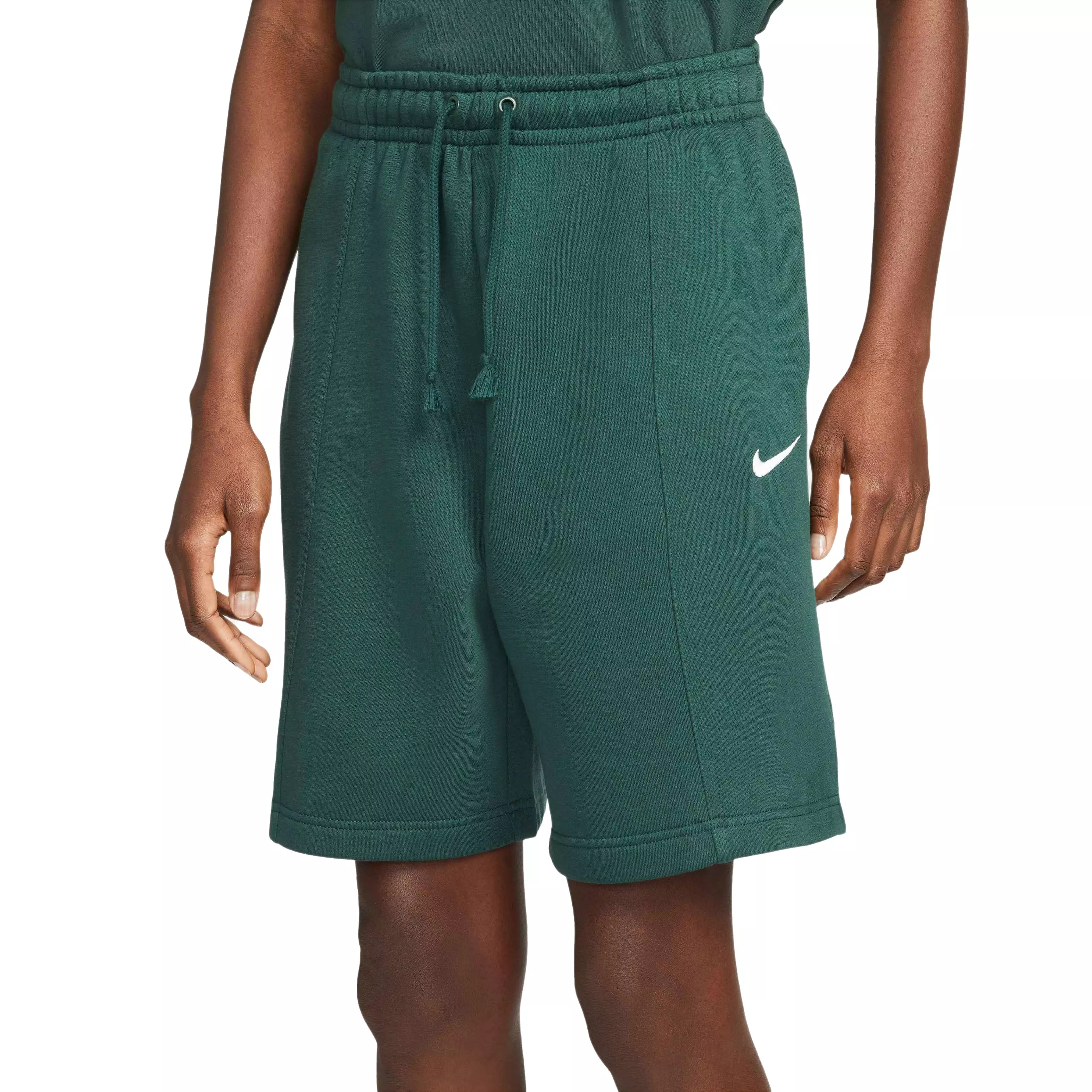 Nike Women's Sportswear Essential Collection Fleece High-Rise Shorts - GREEN