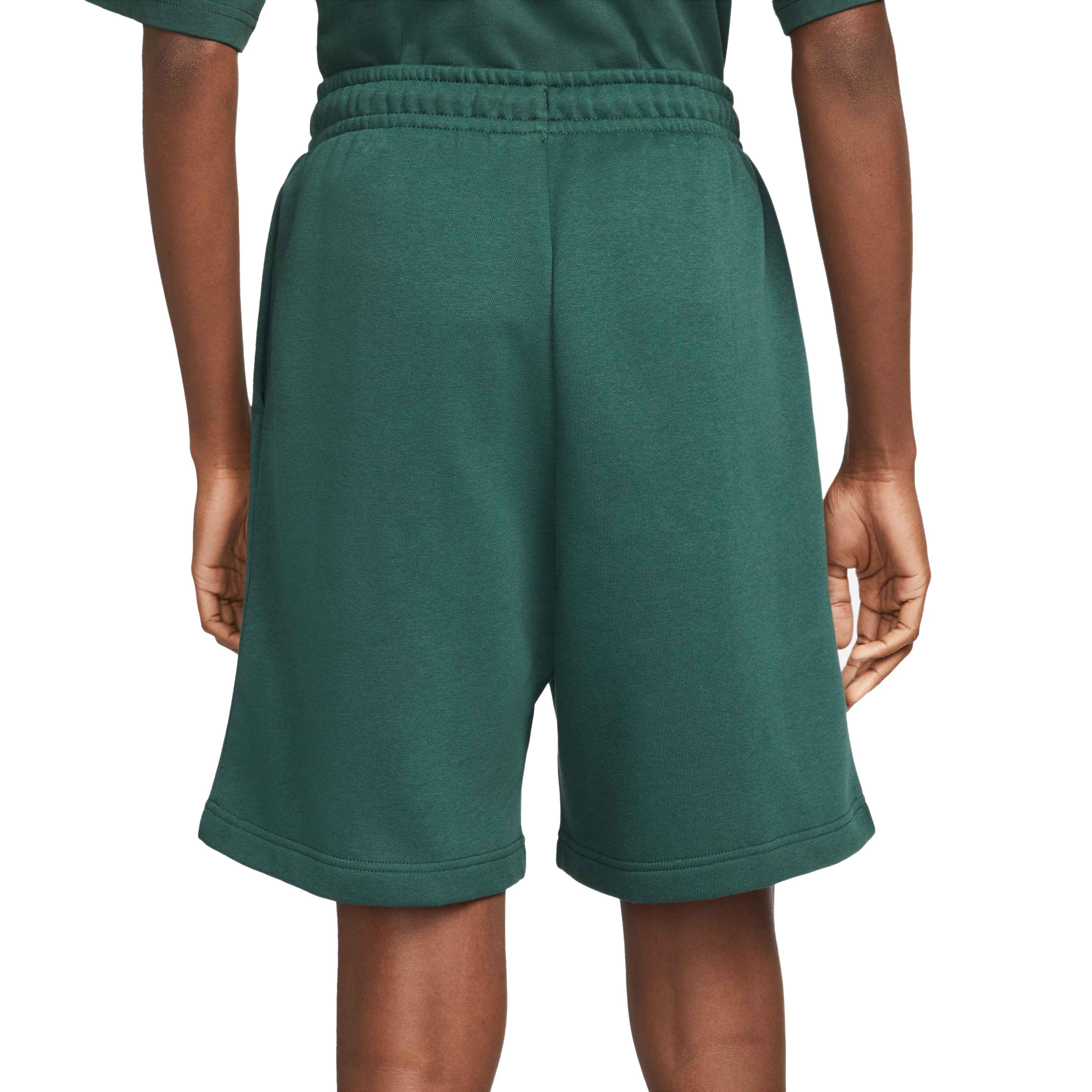 Nike Women's Sportswear Essential Collection Fleece High-Rise Shorts - GREEN Thumbnail View 3