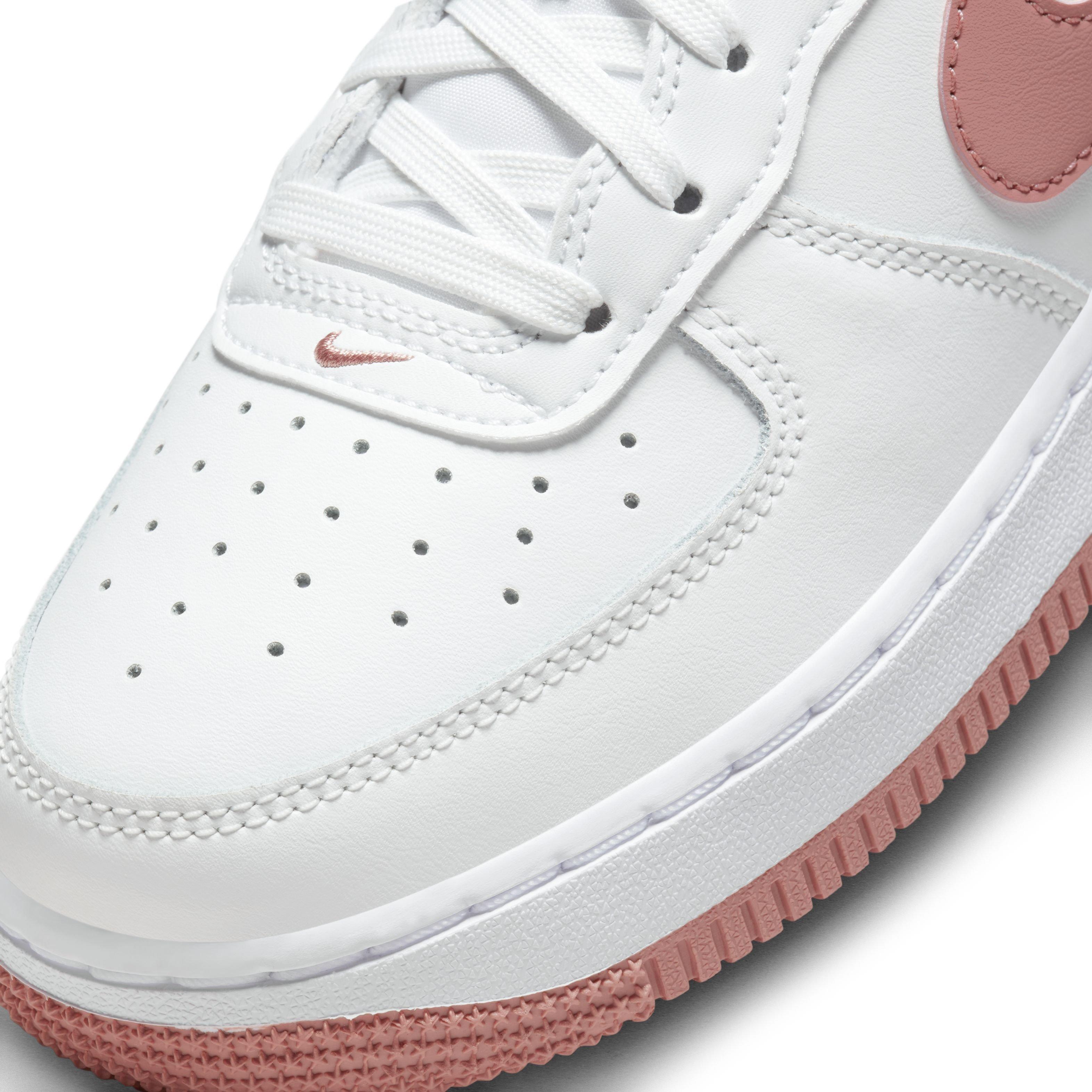 Nike Grade School Air Force 1 Summit White/Red Stardust-White