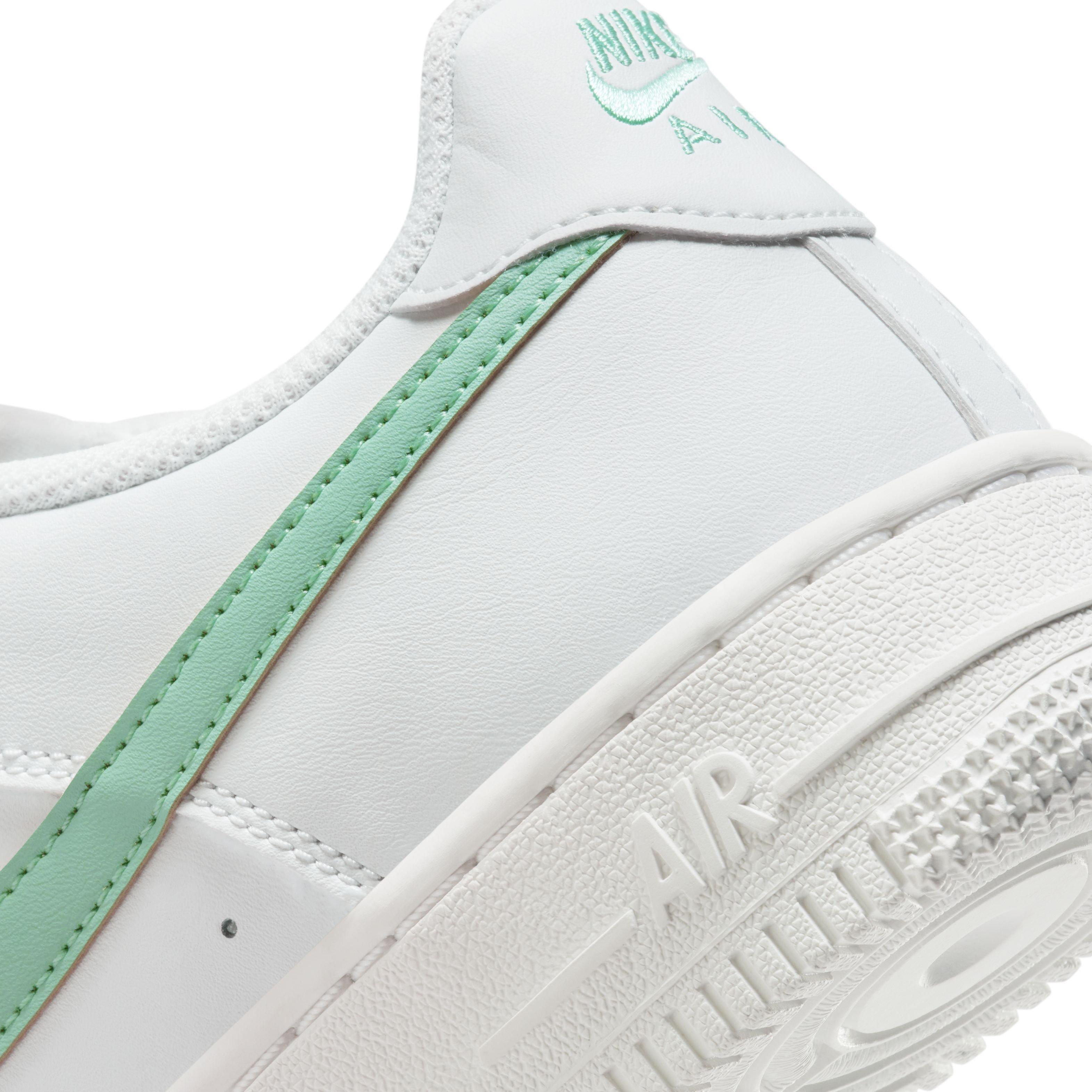 Nike Air Force 1 "Summit White/Emerald Rise" Grade School Kids' Shoe - WHITE/EMERALD Thumbnail View 8