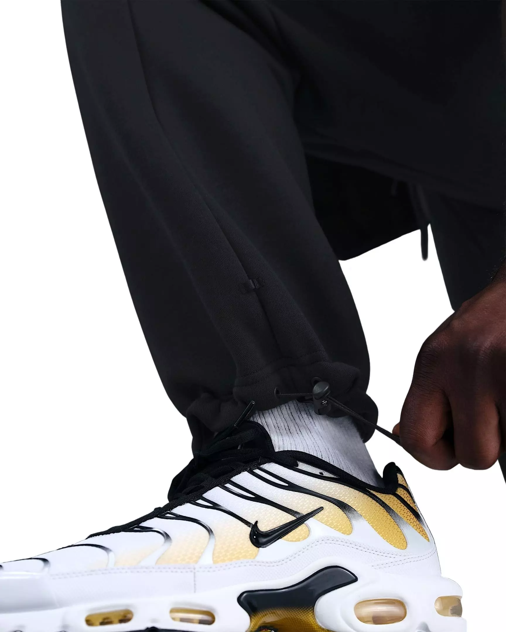 Nike Men's Tech Open-Hem Fleece Pants - BLACK