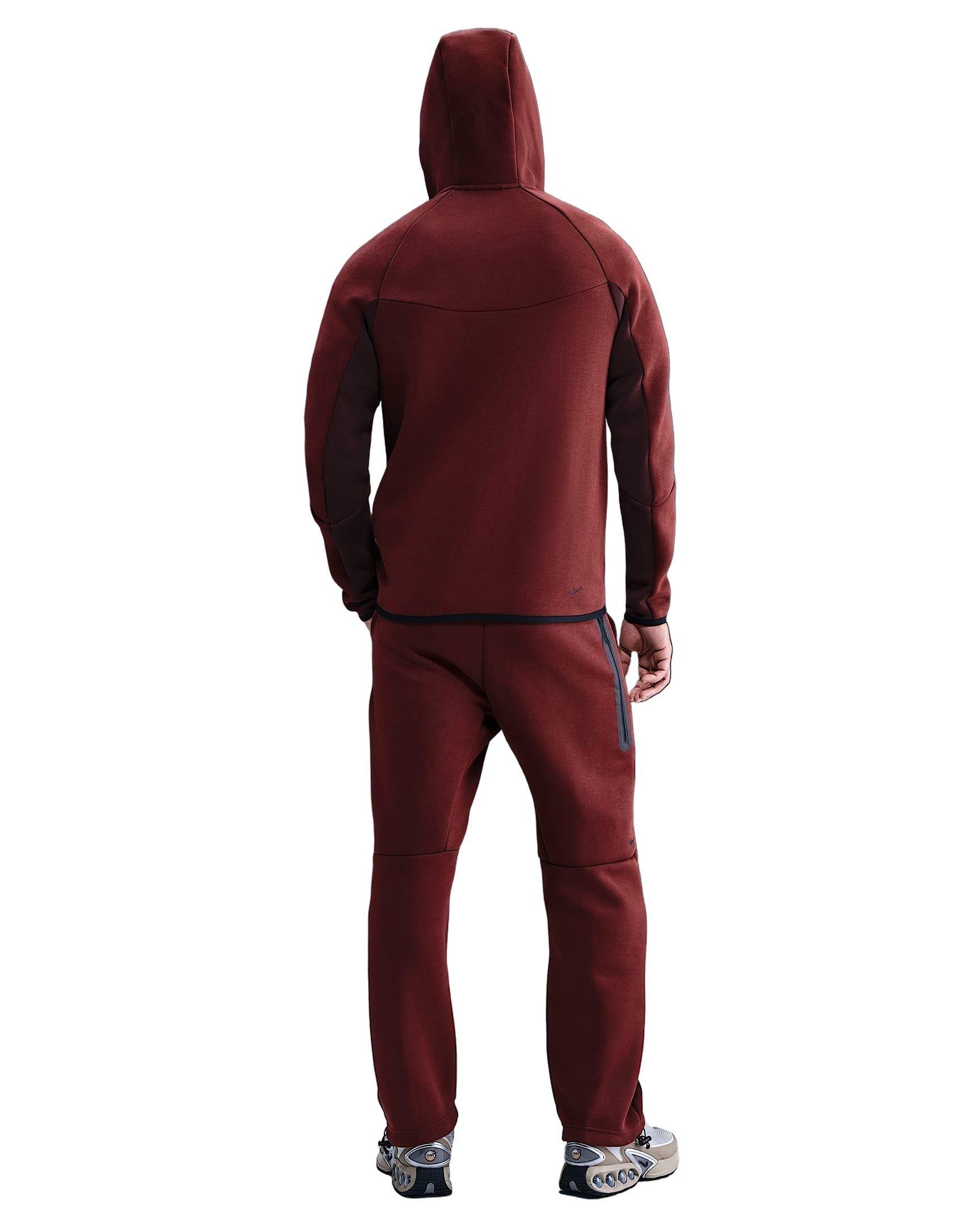 Nike Men's Tech Open-Hem Fleece Pants - RED Thumbnail View 2