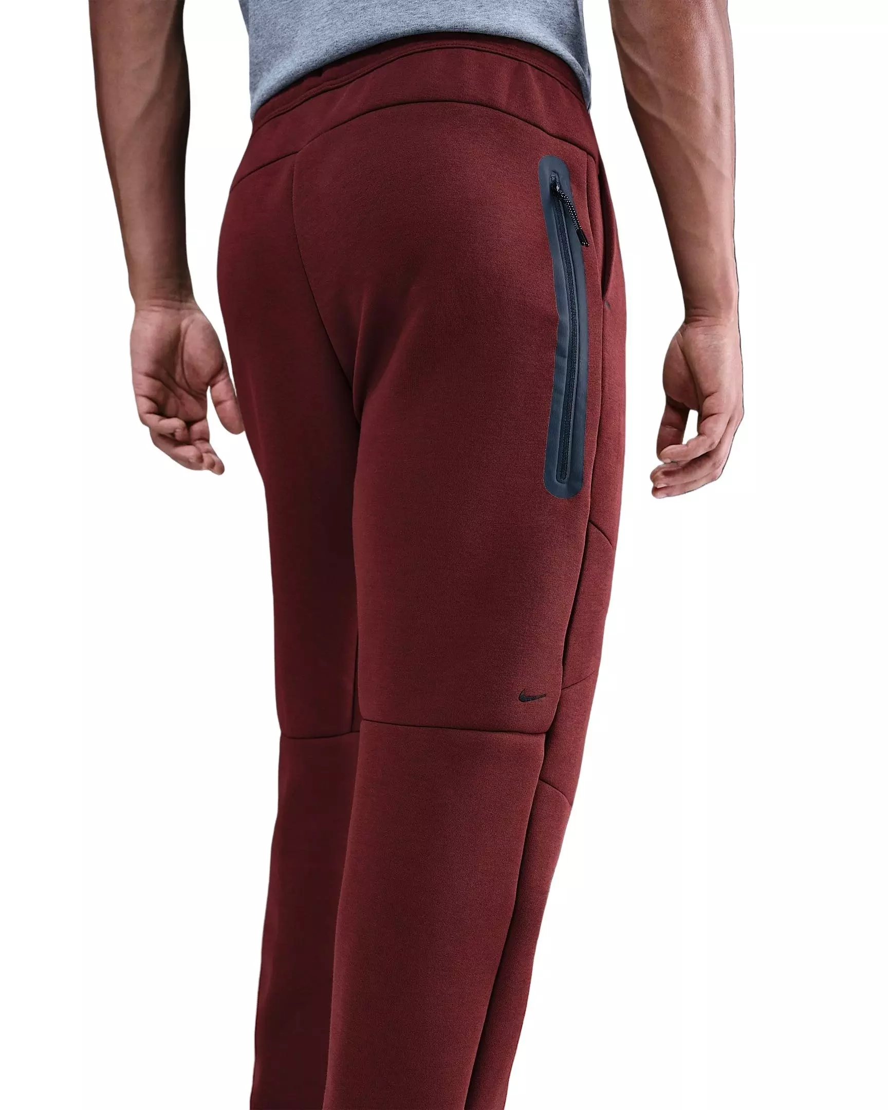Nike Men's Tech Open-Hem Fleece Pants - RED