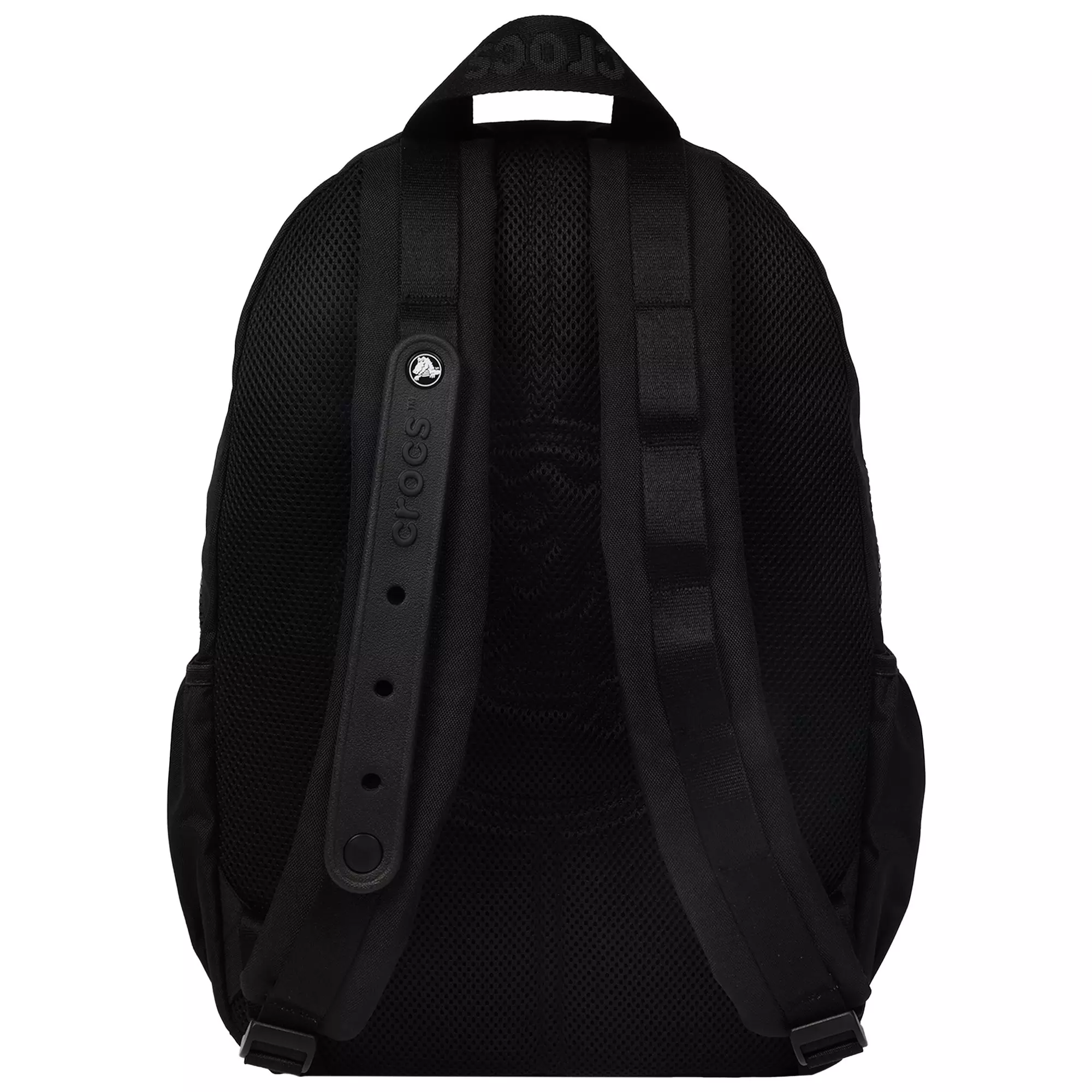 Crocs Back to School Customizable Backpack with EVA Front Pocket and Sports Jibbitz Charms - Black - BLACK