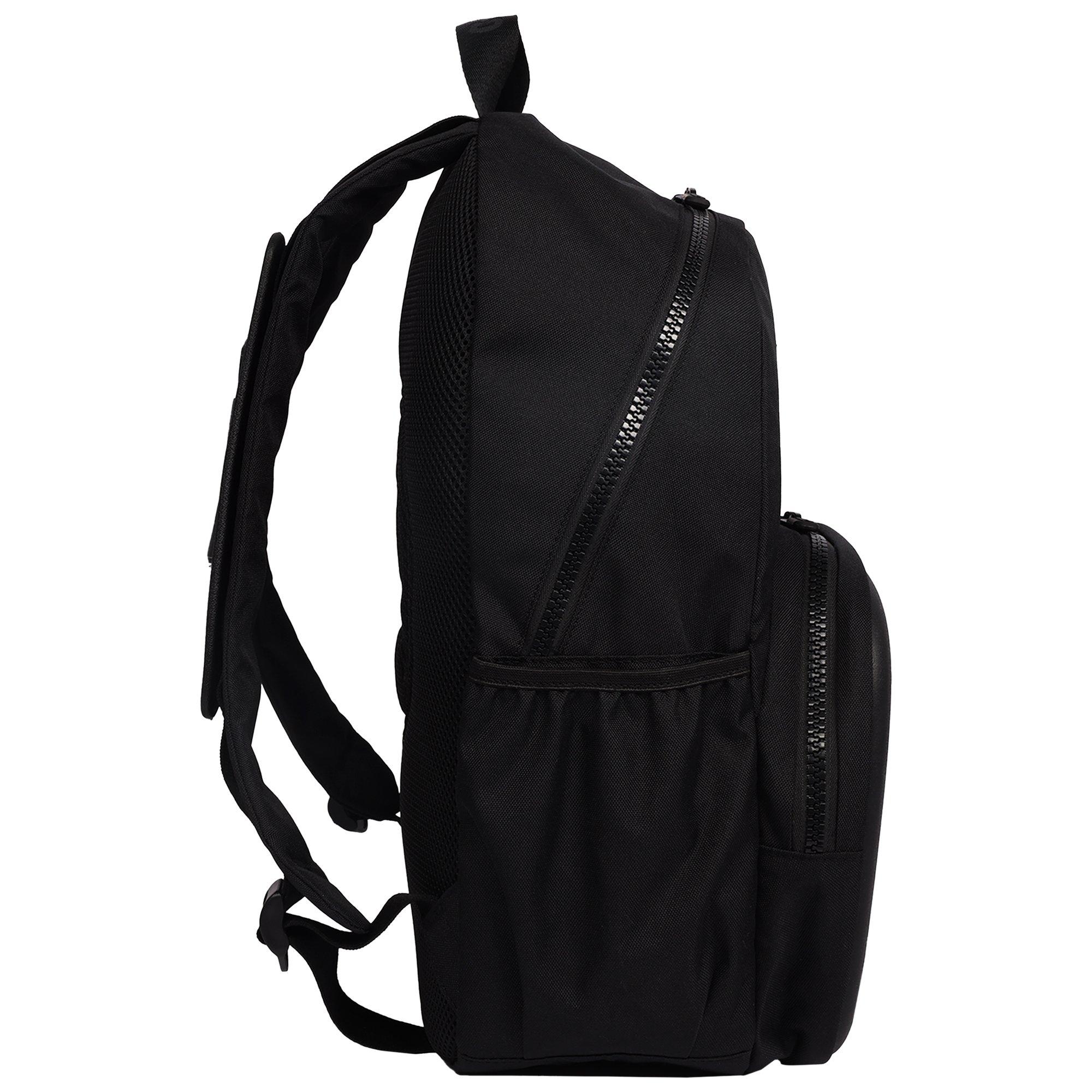 Crocs Back to School Customizable Backpack with EVA Front Pocket and Sports Jibbitz Charms - Black - BLACK