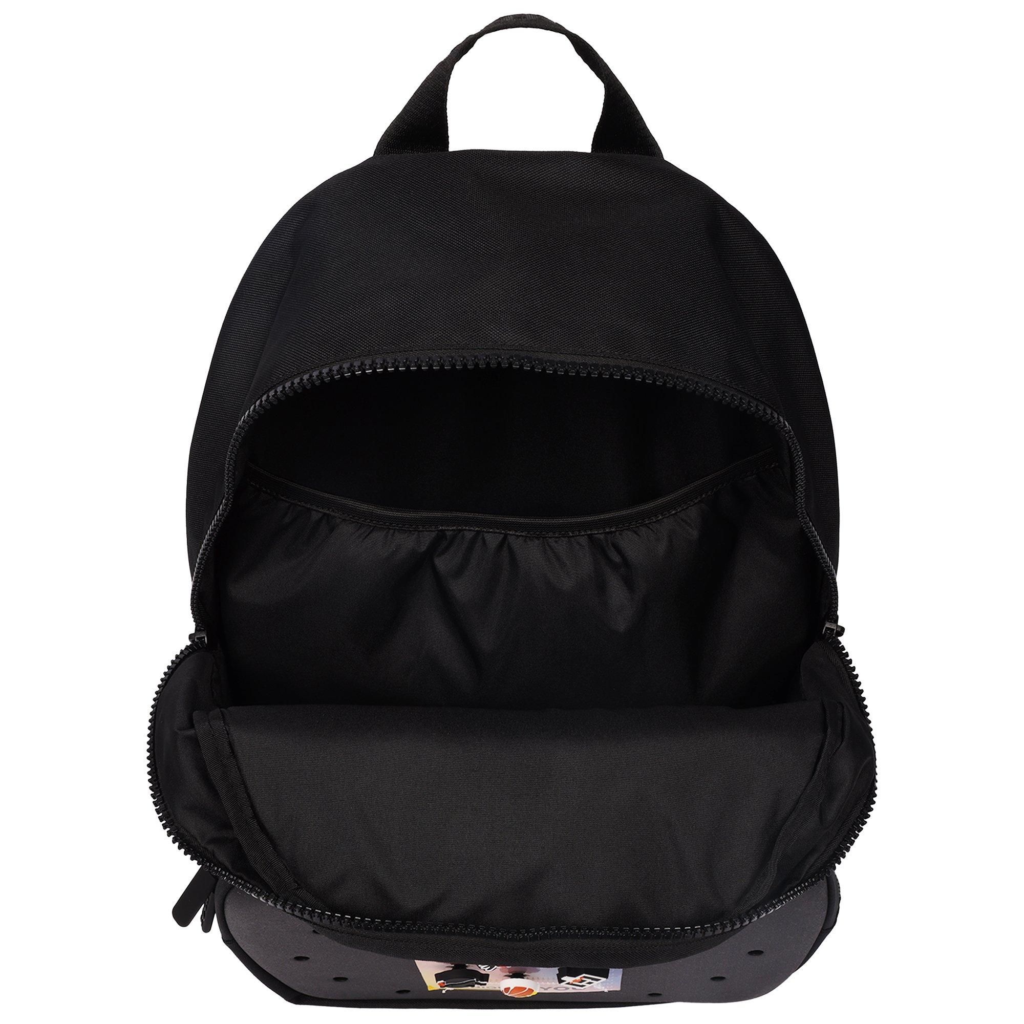 Crocs Back to School Customizable Backpack with EVA Front Pocket and Sports Jibbitz Charms - Black - BLACK