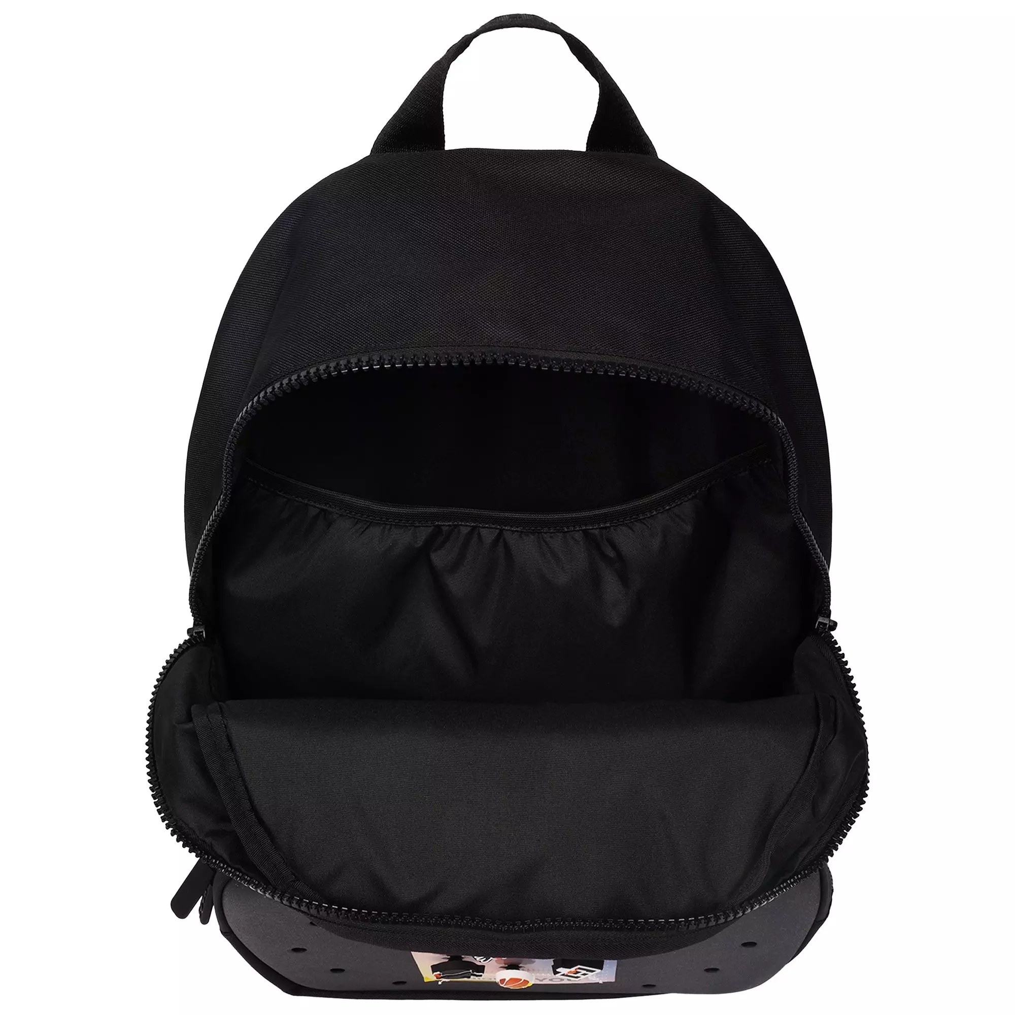 Crocs Back to School Customizable Backpack with EVA Front Pocket and Sports Jibbitz Charms - Black - BLACK