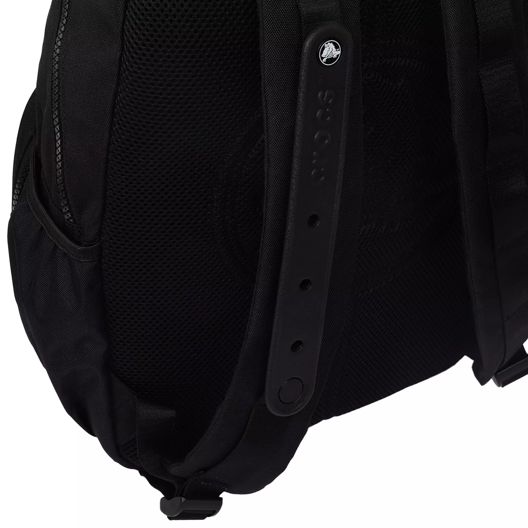 Crocs Back to School Customizable Backpack with EVA Front Pocket and Sports Jibbitz Charms - Black - BLACK