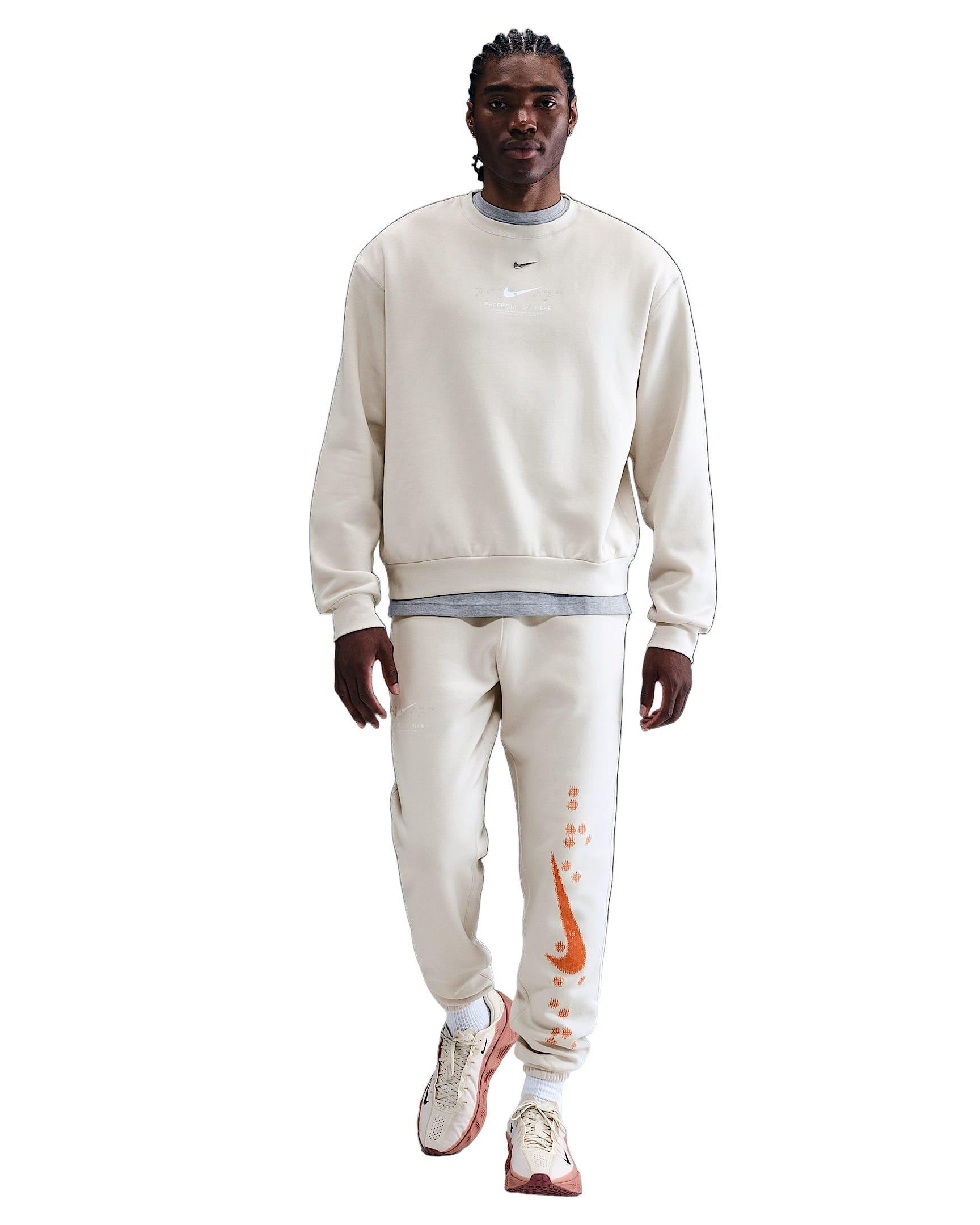 Nike Men's Sportswear Club Cuffed Fleece Pants - BEIGE Thumbnail View 1