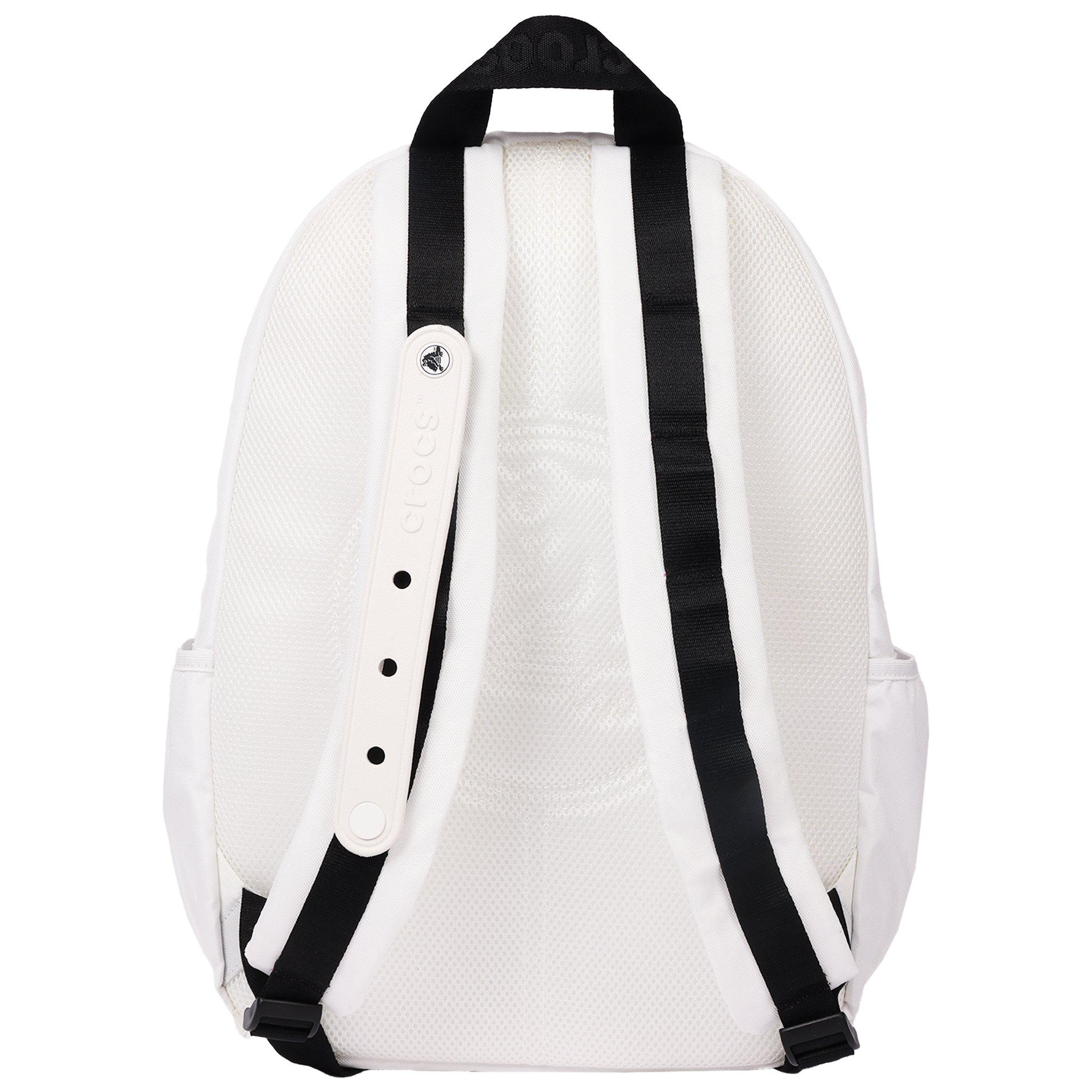 Crocs Back to School Customizable Backpack with EVA Front Pocket and Sports Jibbitz Charms - White - WHITE