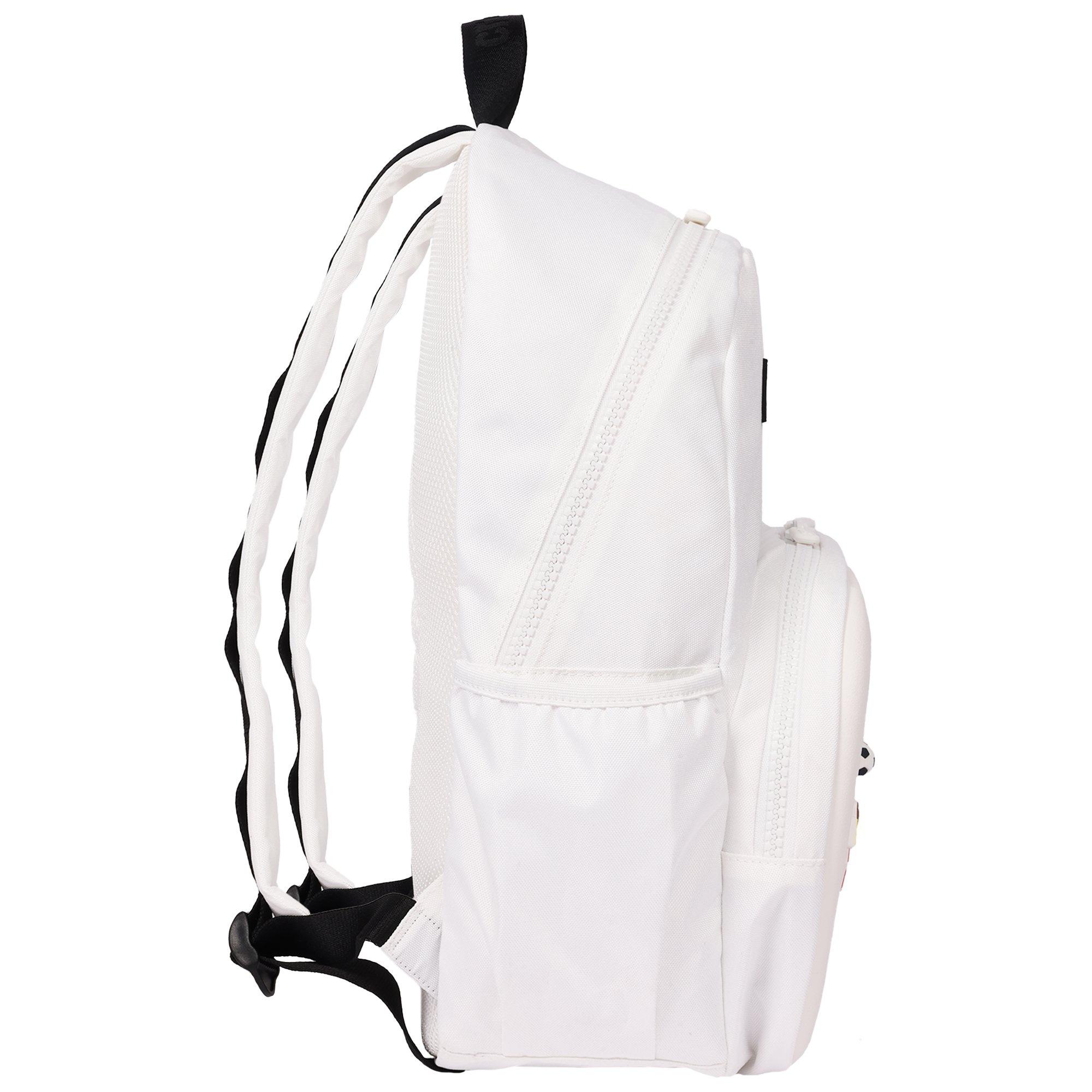 Crocs Back to School Customizable Backpack with EVA Front Pocket and Sports Jibbitz Charms - White - WHITE