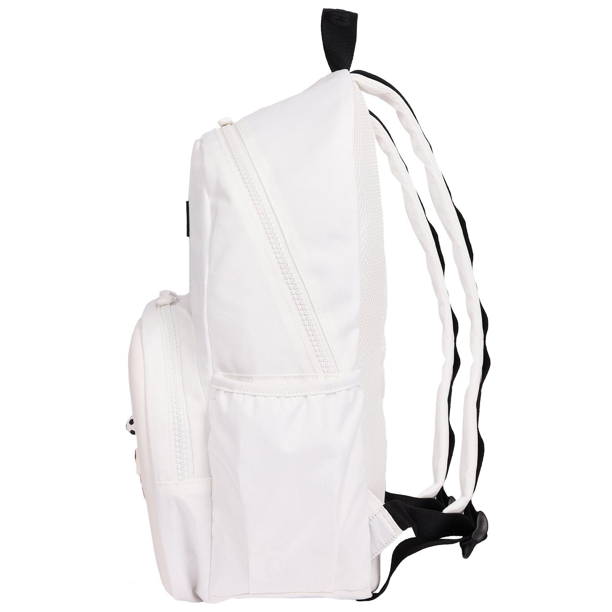 Crocs Back to School Customizable Backpack with EVA Front Pocket and Sports Jibbitz Charms - White - WHITE