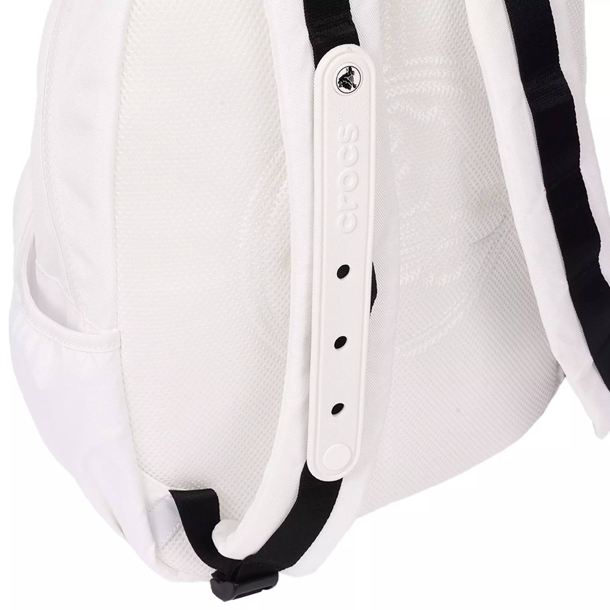 Crocs Back to School Customizable Backpack with EVA Front Pocket and Sports Jibbitz Charms - White - WHITE
