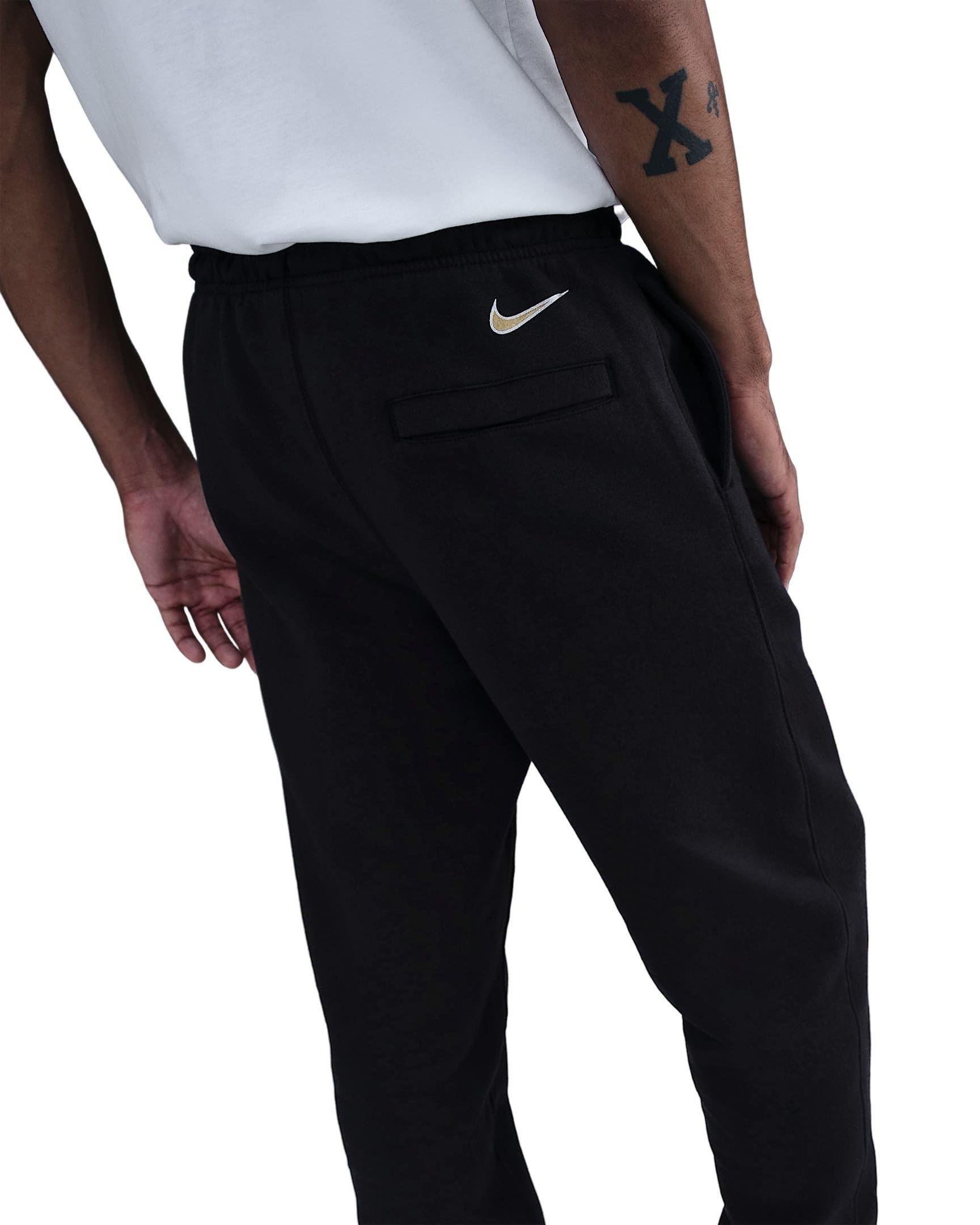 Nike Men's Sportswear Club Fleece Joggers - BLACK Thumbnail View 4