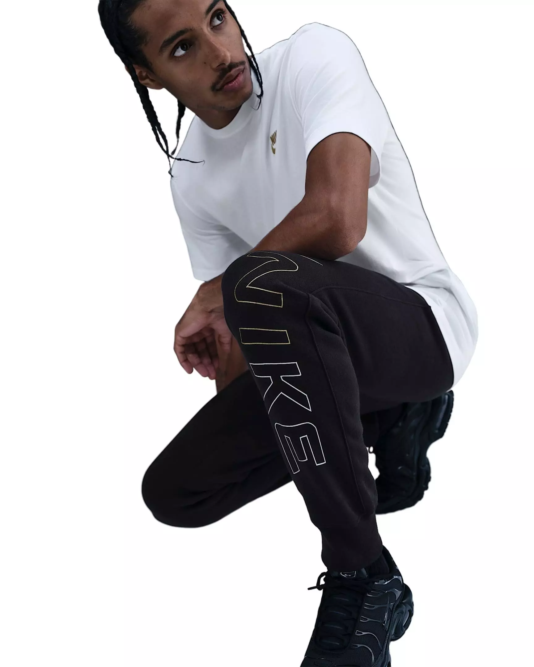 Nike Men's Sportswear Club Fleece Department of Motion Joggers - BLACK