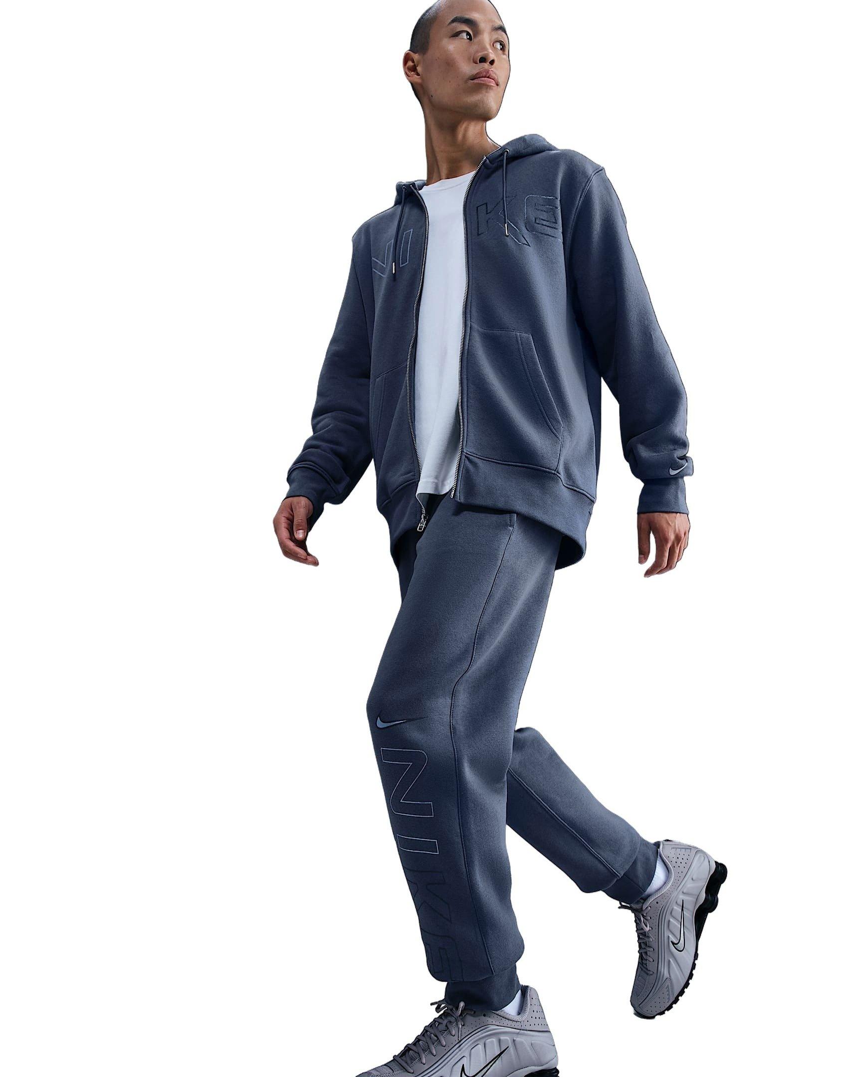 Nike Men's Sportswear Club Fleece Department of Motion Joggers - BLUE Thumbnail View 5