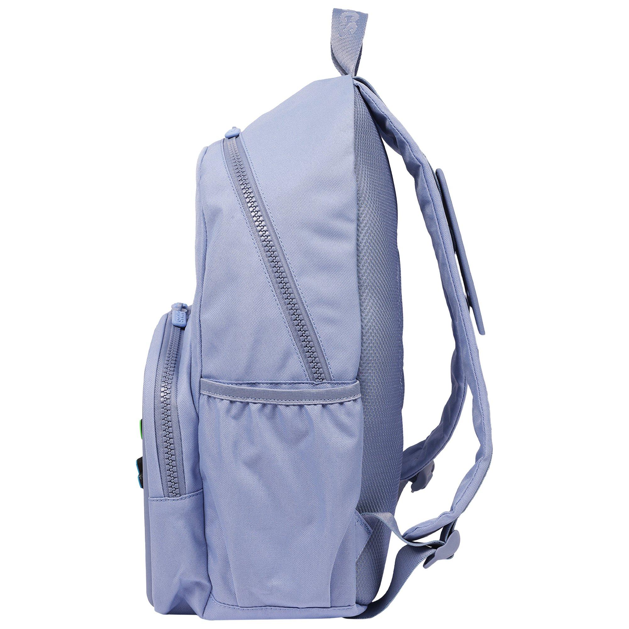 Crocs Back to School Customizable Backpack with EVA Front Pocket and Gaming Jibbitz Charms - Blue - BLUE